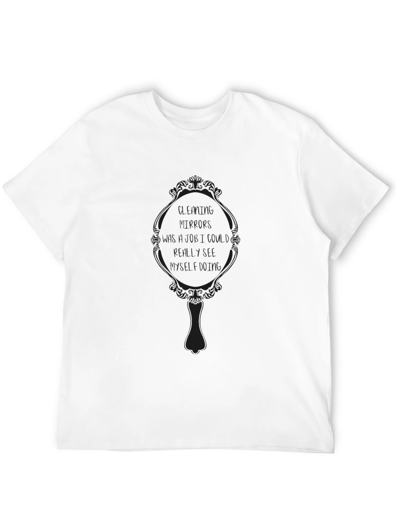 Mirror Graphic Black Tee - Unique Design