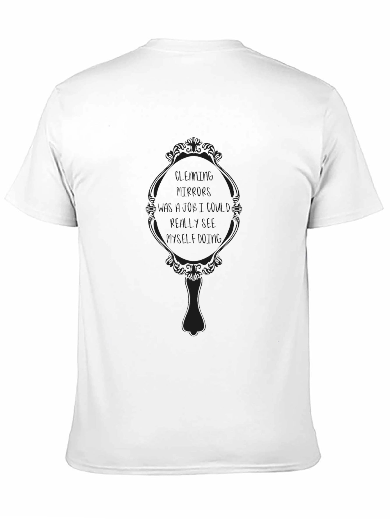 Mirror Graphic Black Tee - Unique Design