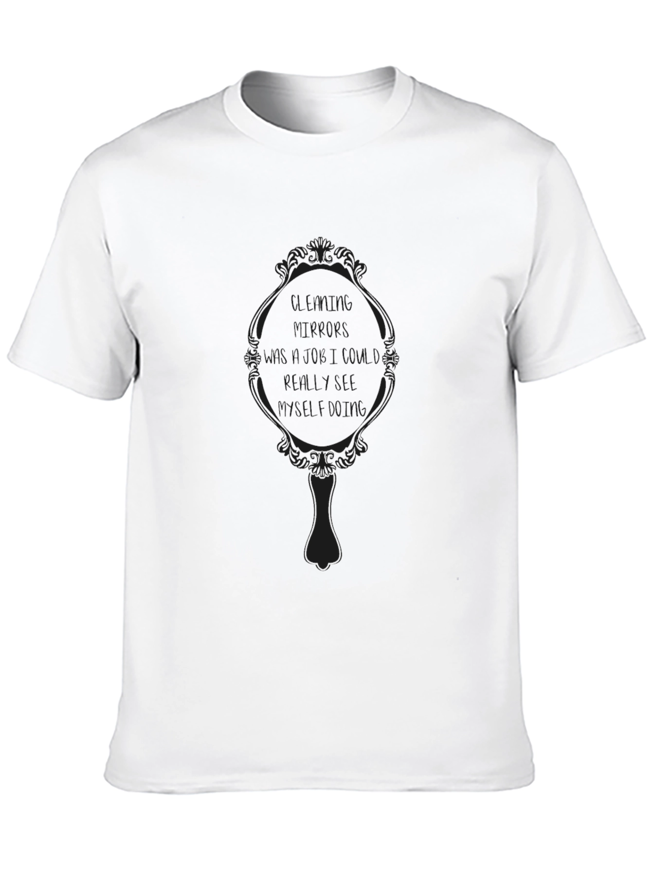 Mirror Graphic Black Tee - Unique Design