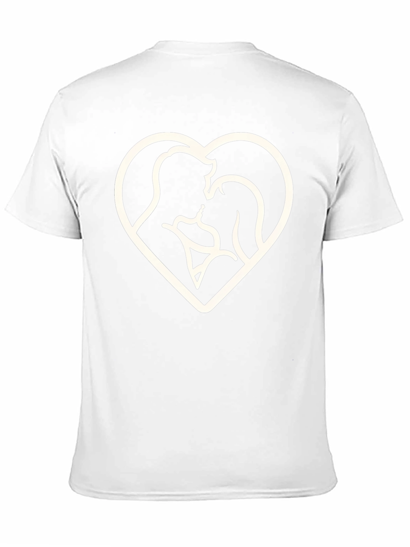 Heart Silhouette Couple Graphic Tee - Black