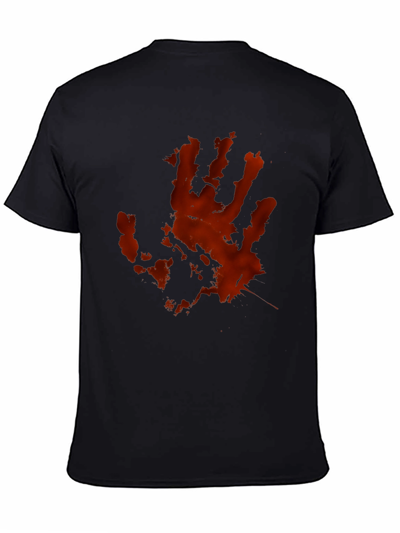 Bloody Handprint Graphic T-Shirt - Black