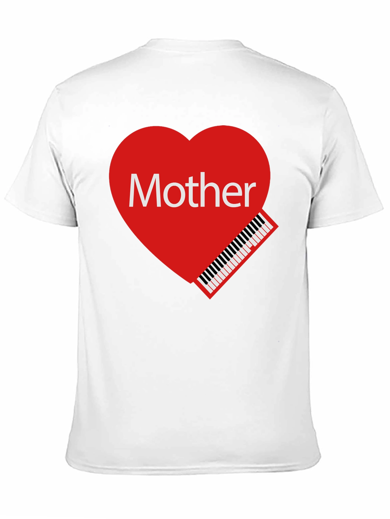 Mother Piano Heart Graphic T-Shirt - Love Your Mom!