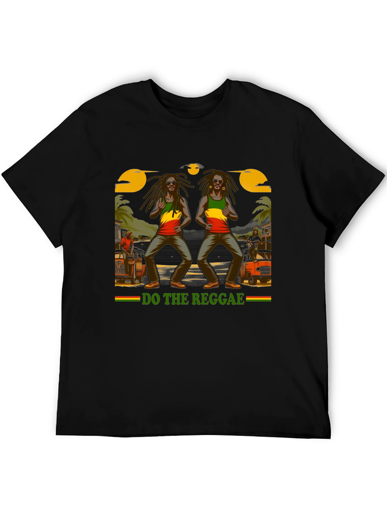 Do The Reggae Graphic Tee - Black Cotton T-Shirt