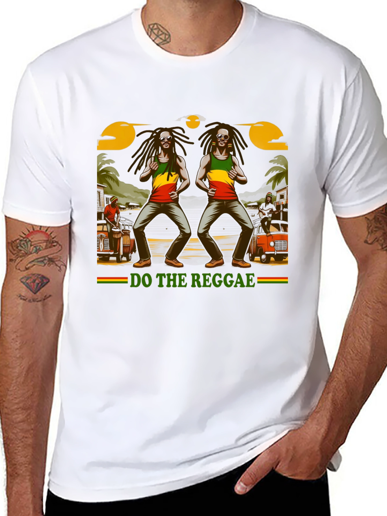 Do The Reggae Graphic Tee - Black Cotton T-Shirt