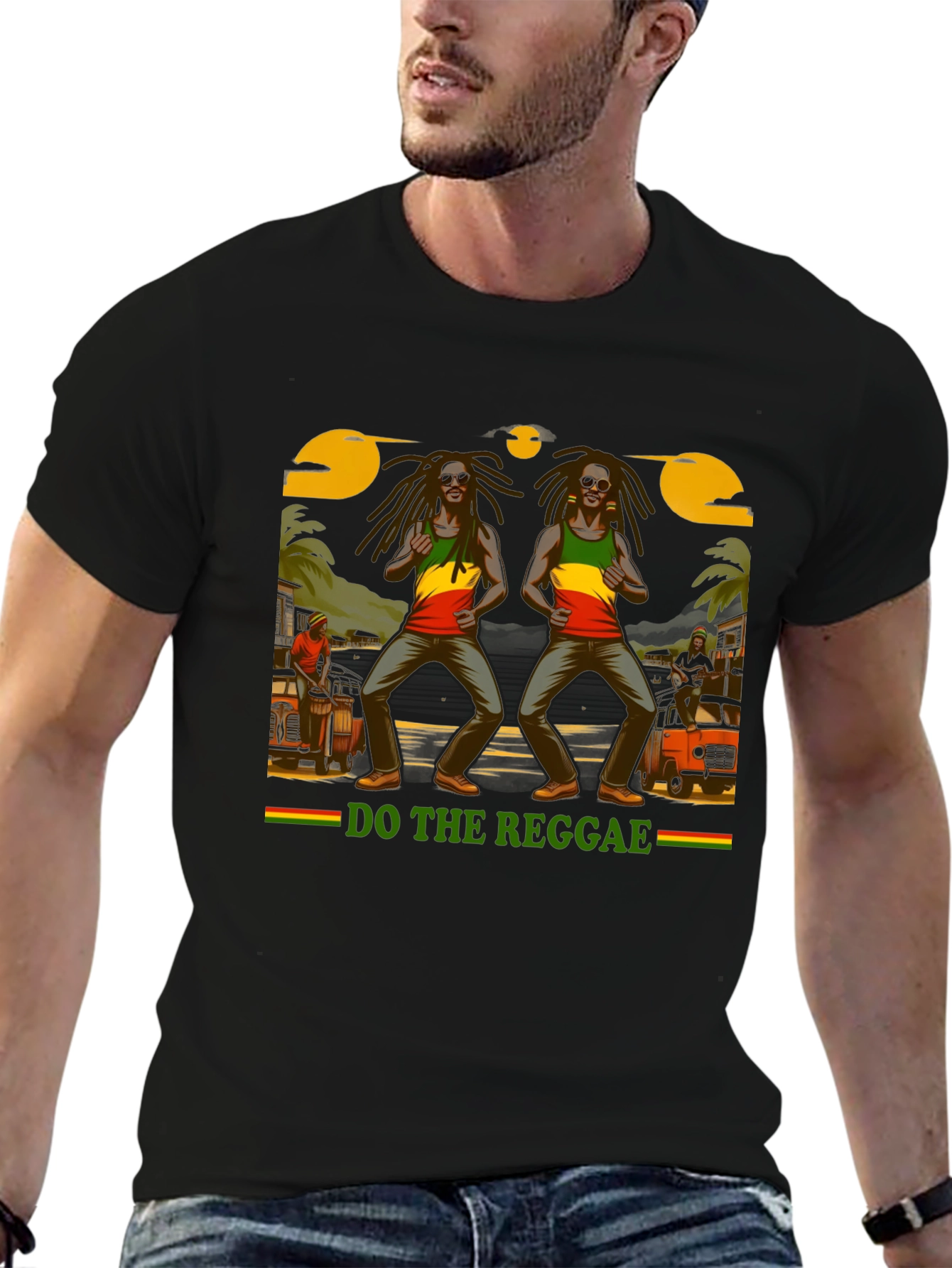 Do The Reggae Graphic Tee - Black Cotton T-Shirt