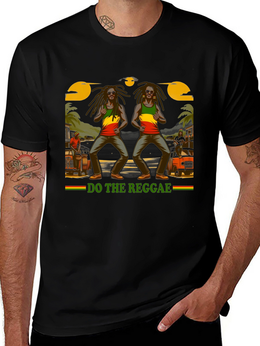 Do The Reggae Graphic Tee - Black Cotton T-Shirt