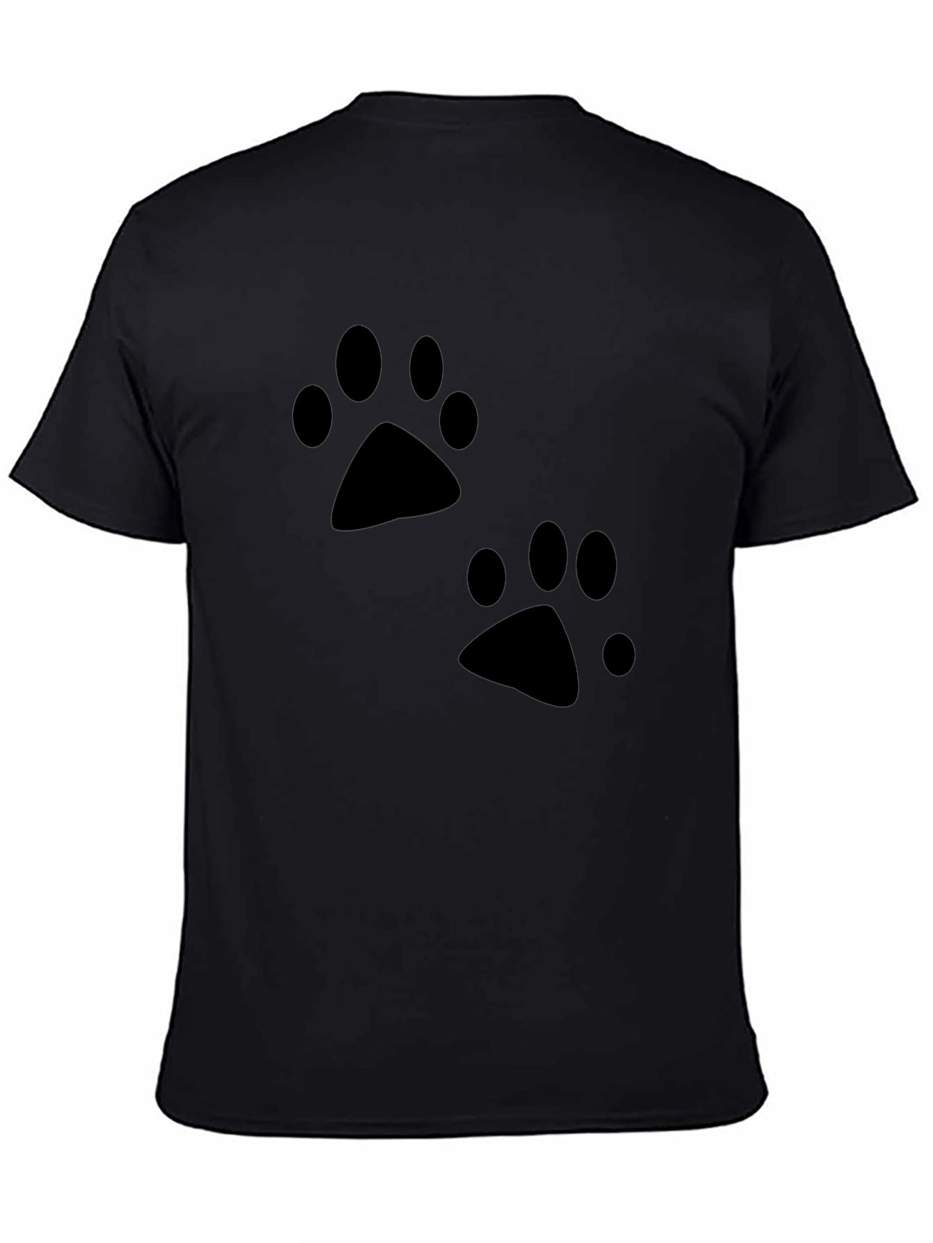 Black Paw Print T-Shirt - Casual Style