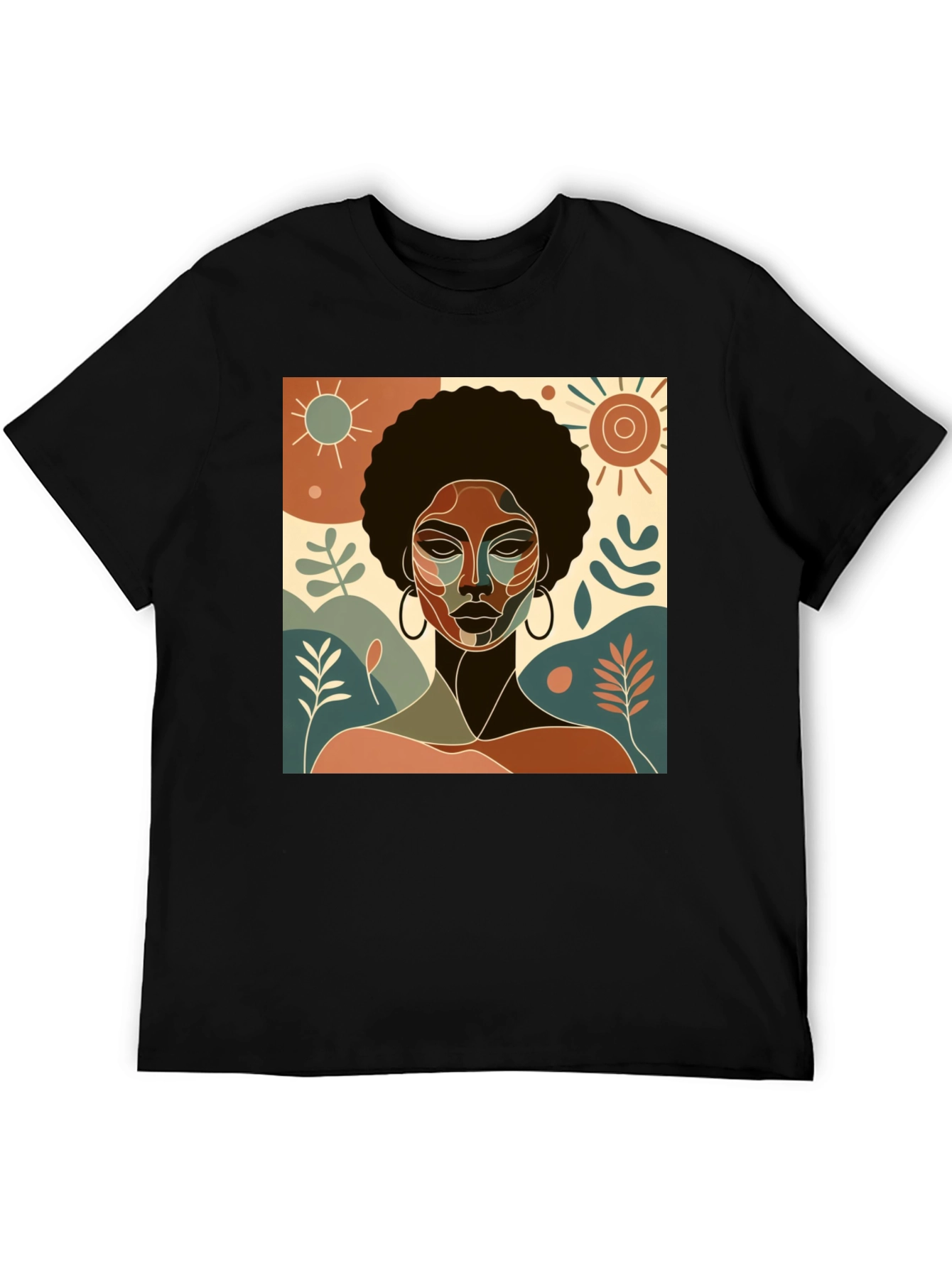 Abstract Afro Woman Graphic T-Shirt