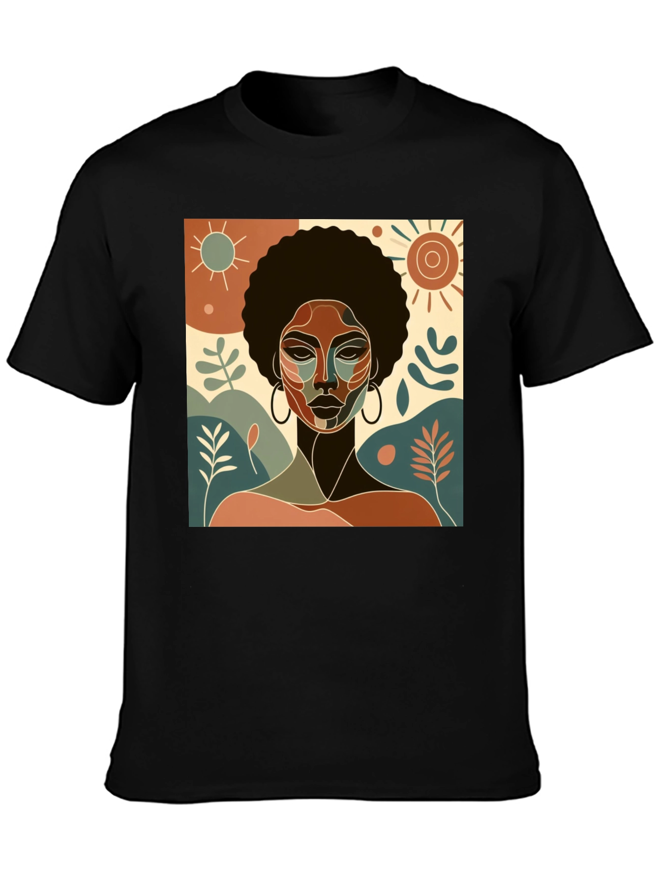 Abstract Afro Woman Graphic T-Shirt