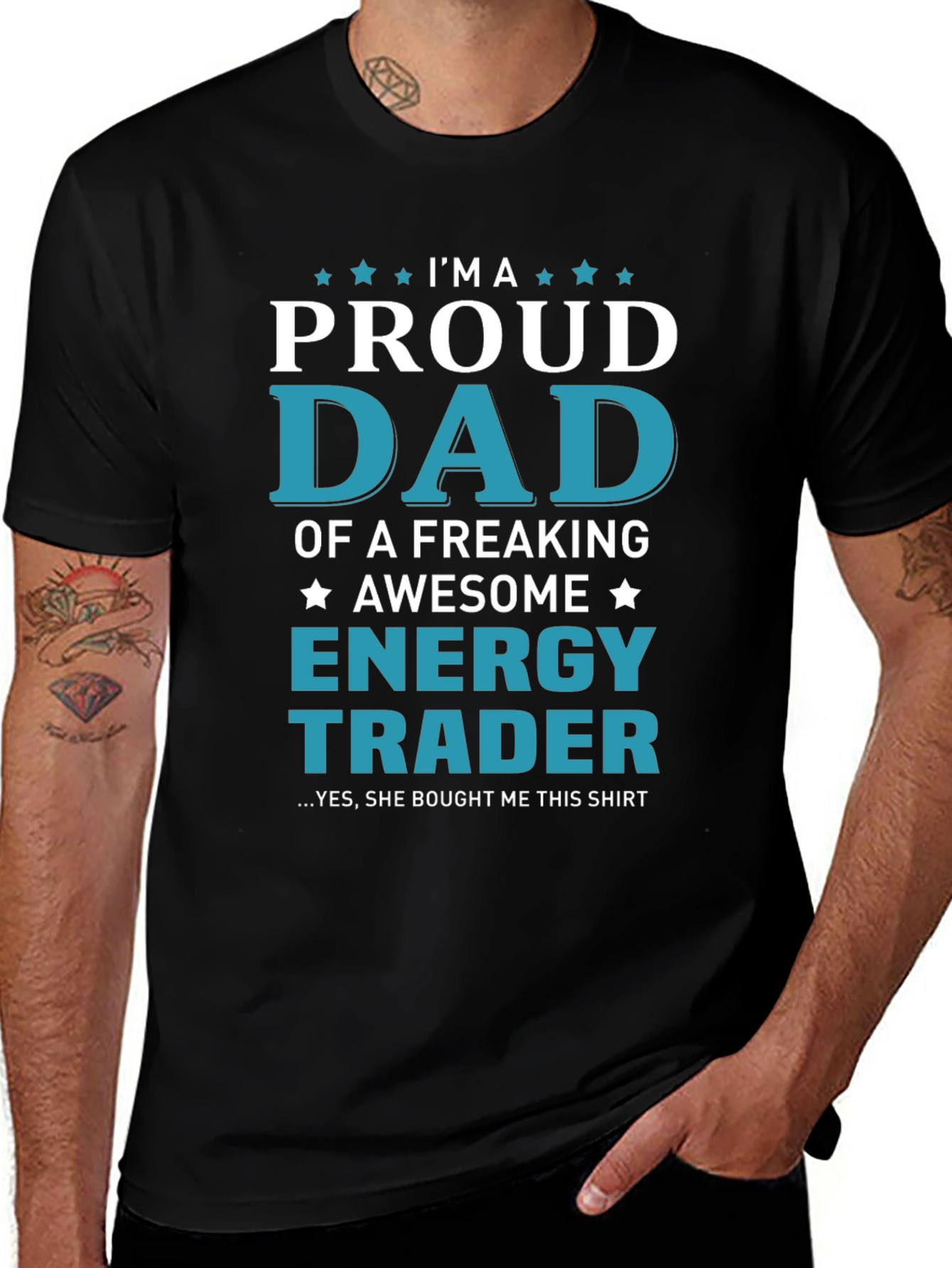 Proud Dad Energy Trader Graphic T-Shirt