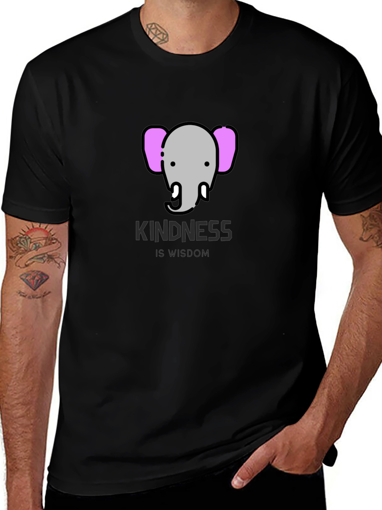 Kindness is Wisdom Elephant Graphic Tee