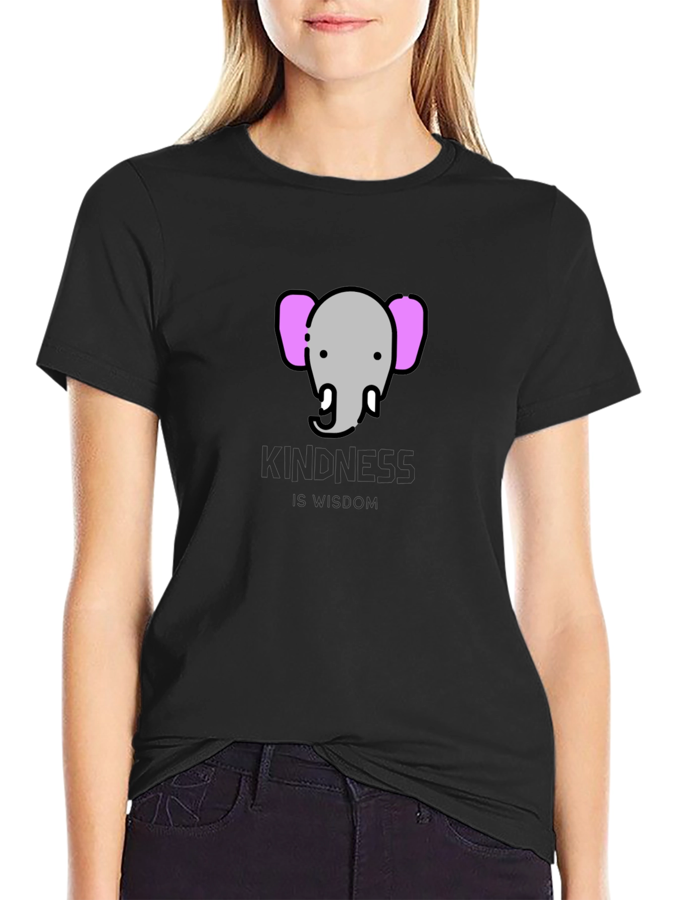 Kindness is Wisdom Elephant Graphic Tee