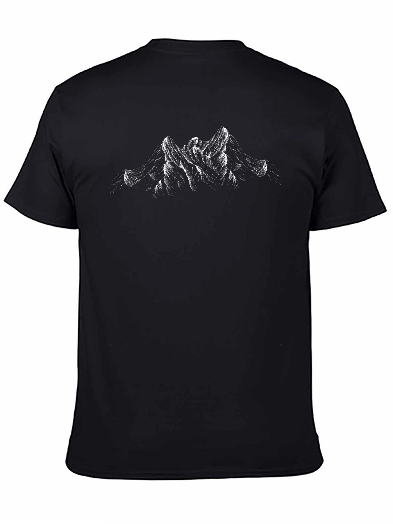 Mountain Peak Graphic Black T-Shirt
