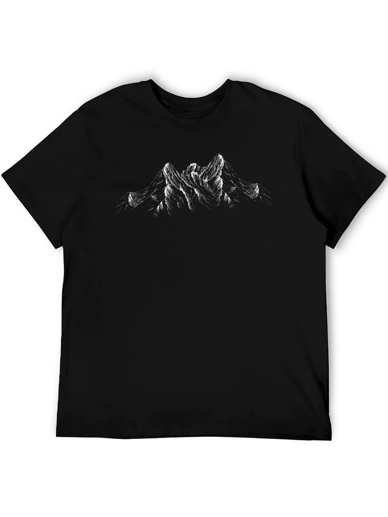 Mountain Peak Graphic Black T-Shirt