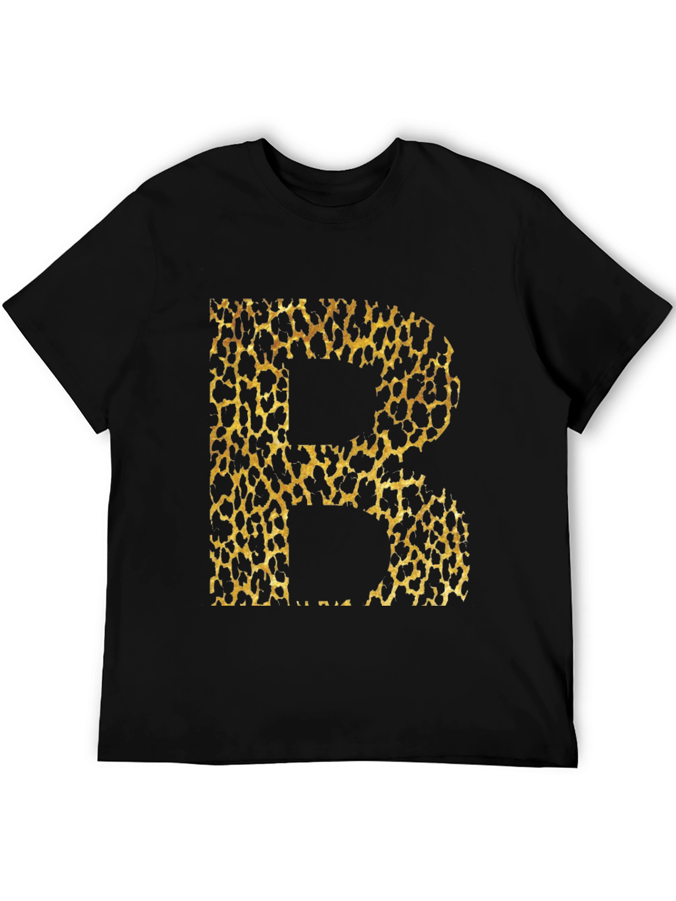 Leopard Print Initial B Graphic Tee