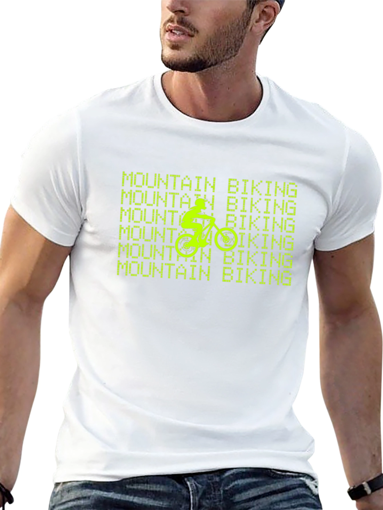 Mountain Biking Graphic Tee - Black