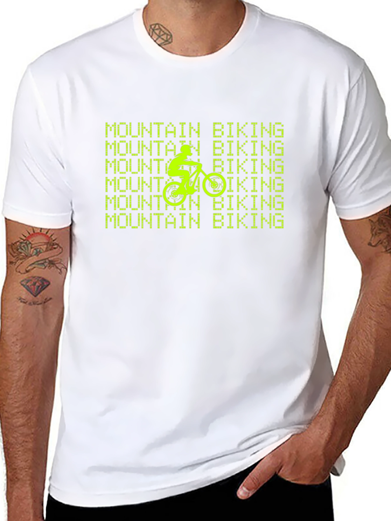 Mountain Biking Graphic Tee - Black