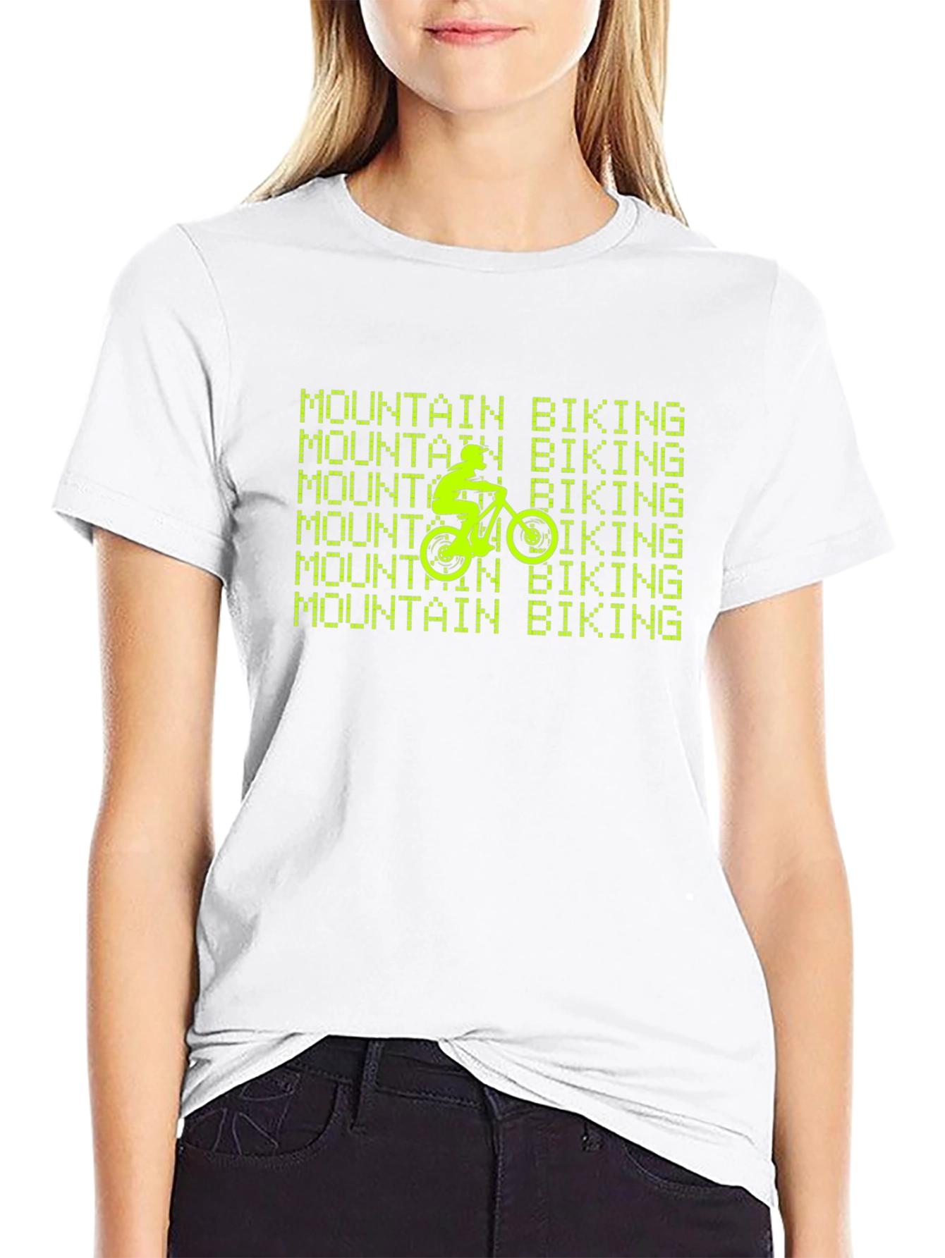 Mountain Biking Graphic Tee - Black