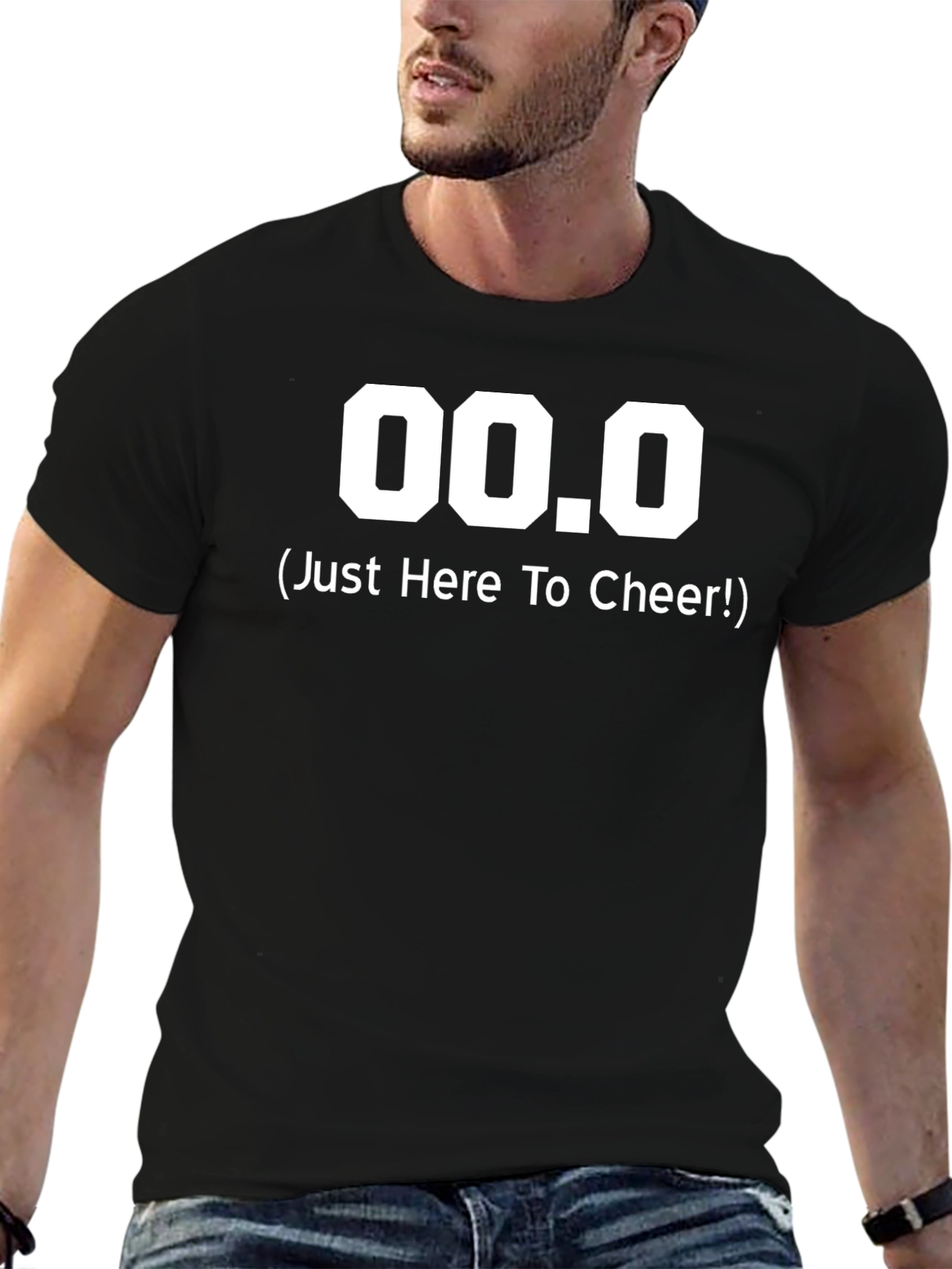 Funny Cheerleading T-Shirt: Just Here To Cheer