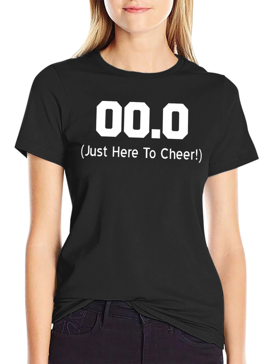 Funny Cheerleading T-Shirt: Just Here To Cheer