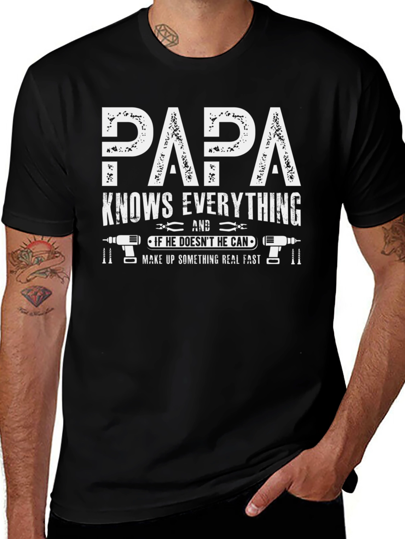Papa Knows Everything T-Shirt - Funny Dad Gift