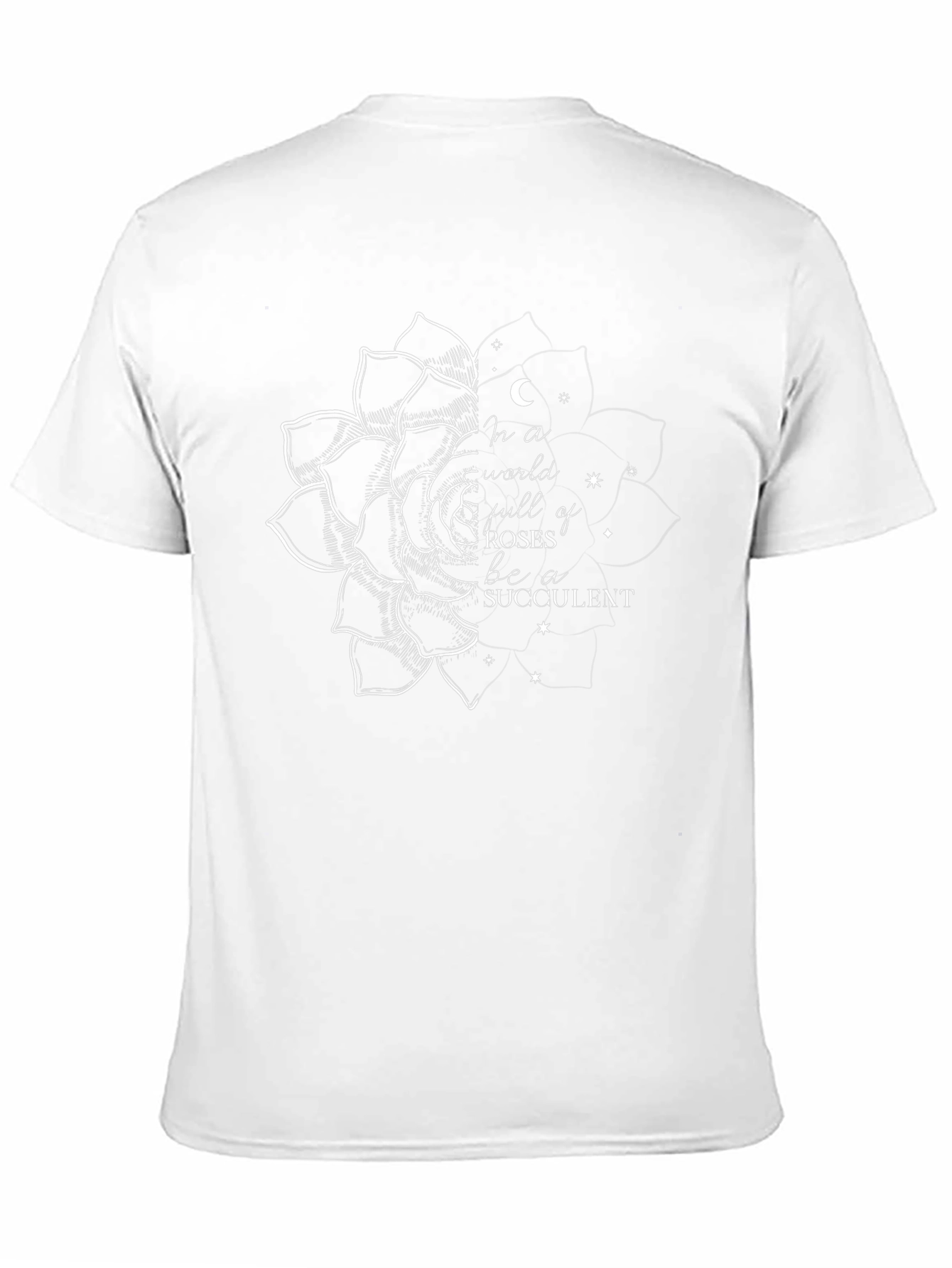 Unique Succulent Graphic Tee - Black