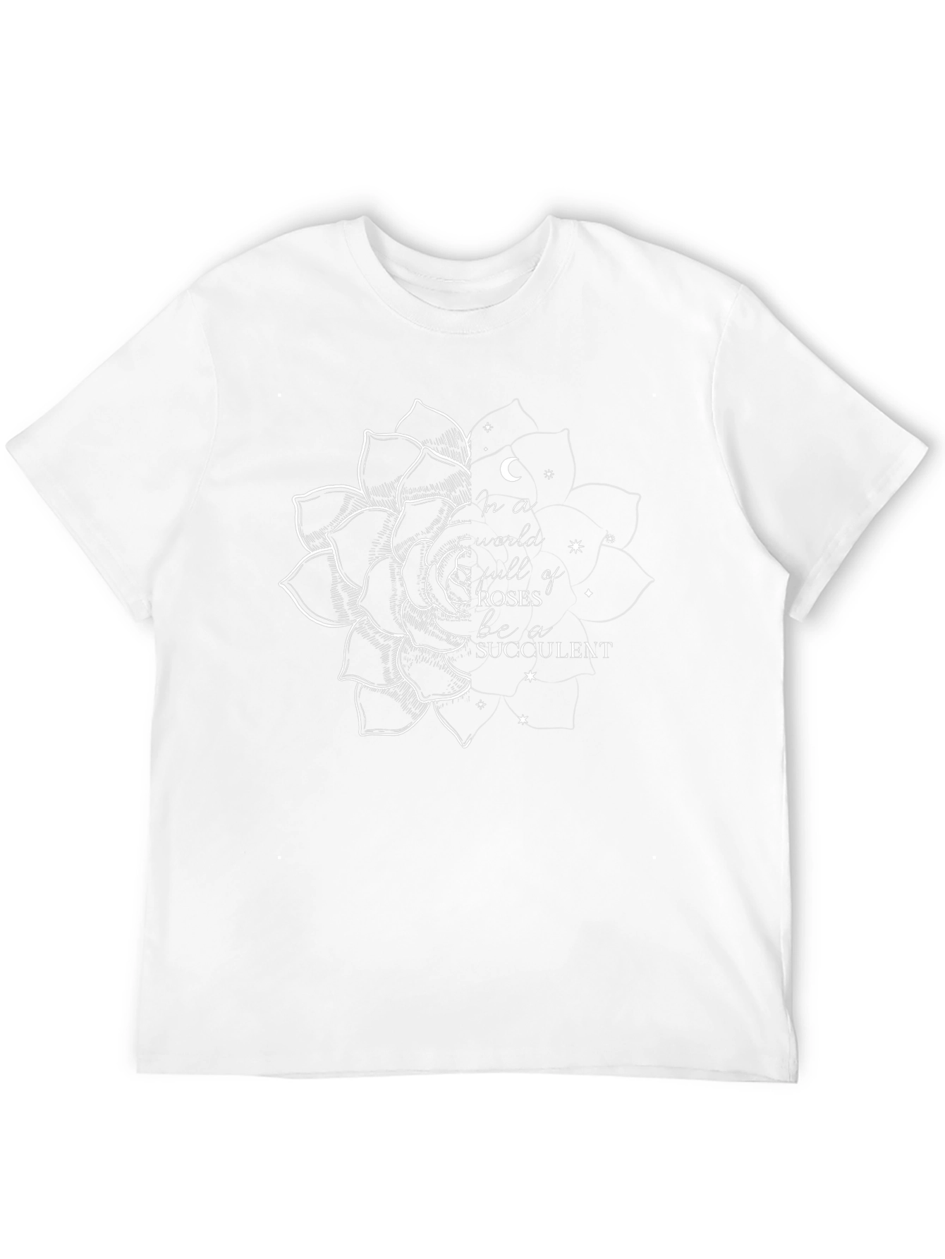 Unique Succulent Graphic Tee - Black