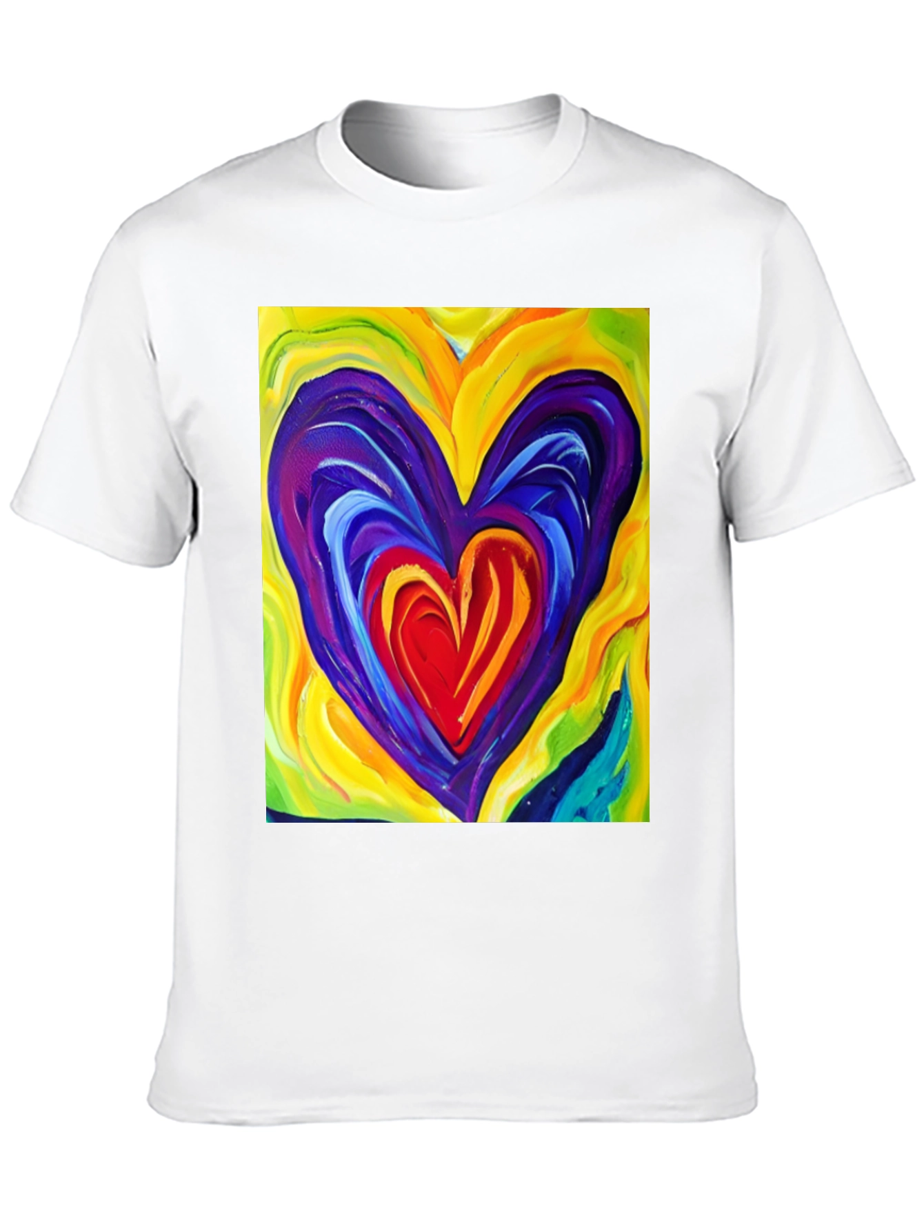 Colorful Heart Graphic T-Shirt