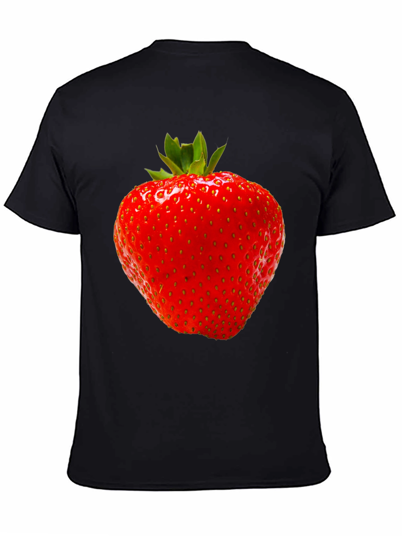 Strawberry Graphic Black T-Shirt