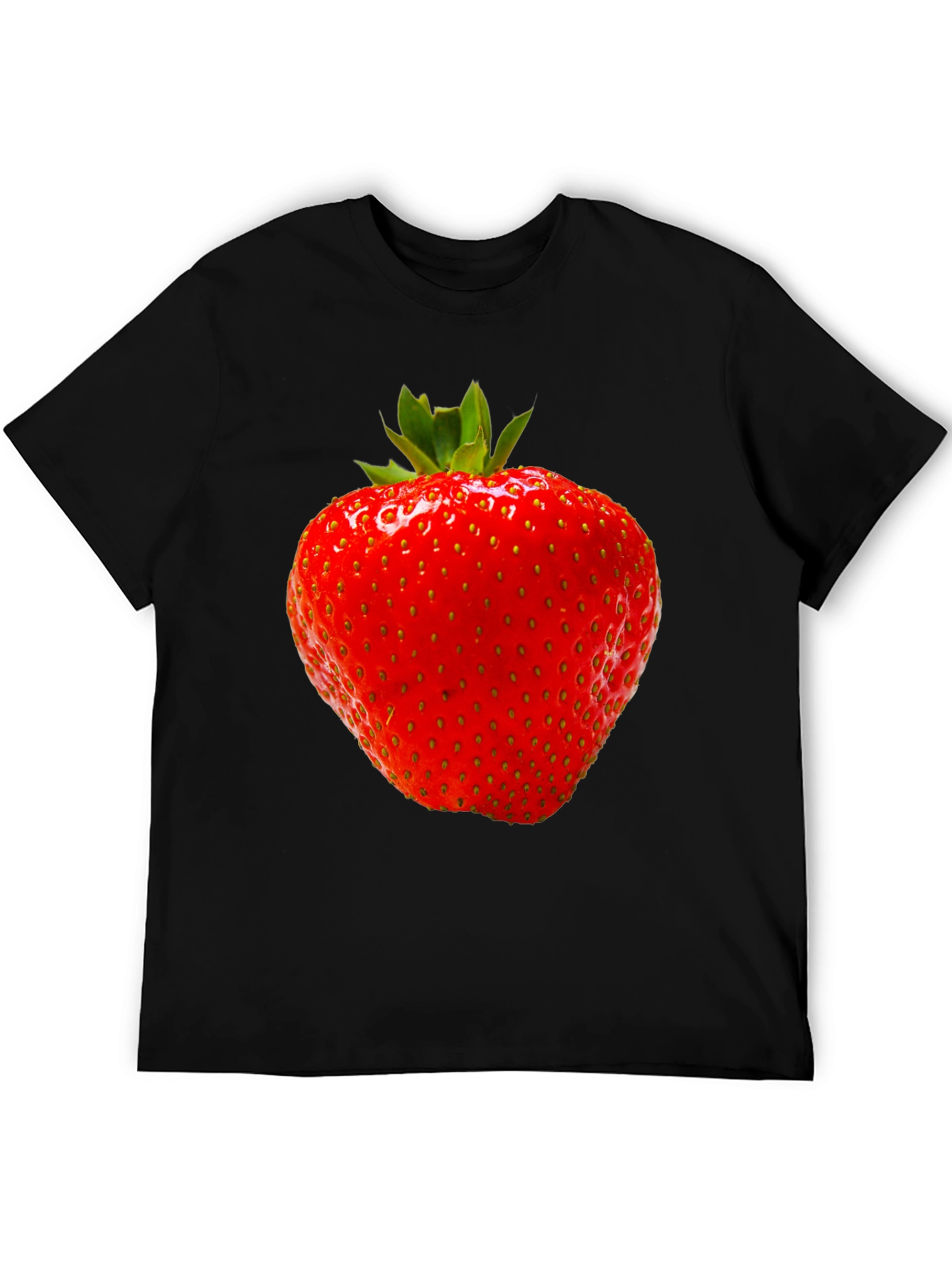 Strawberry Graphic Black T-Shirt