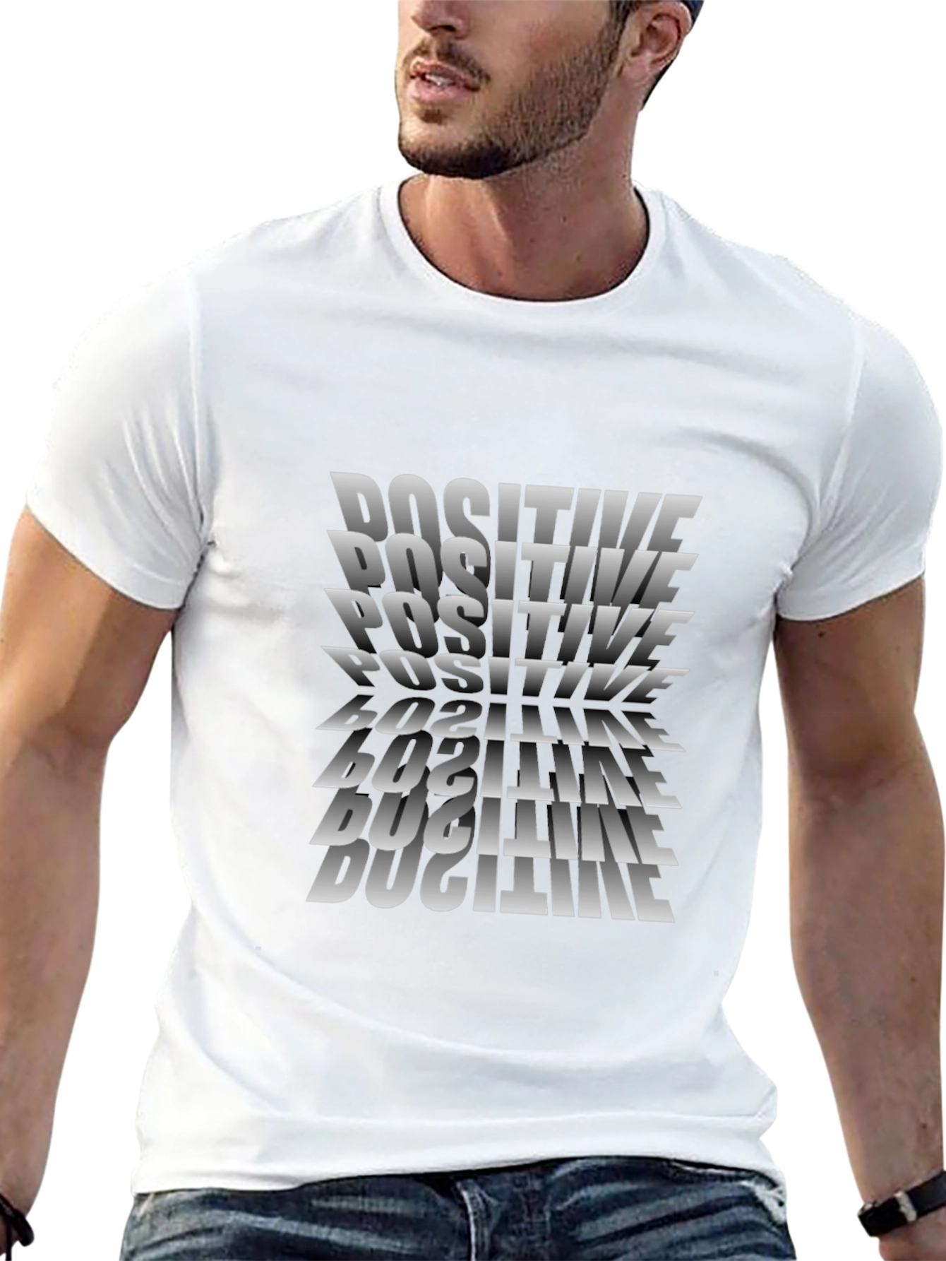 Positive Illusion Black Graphic T-Shirt