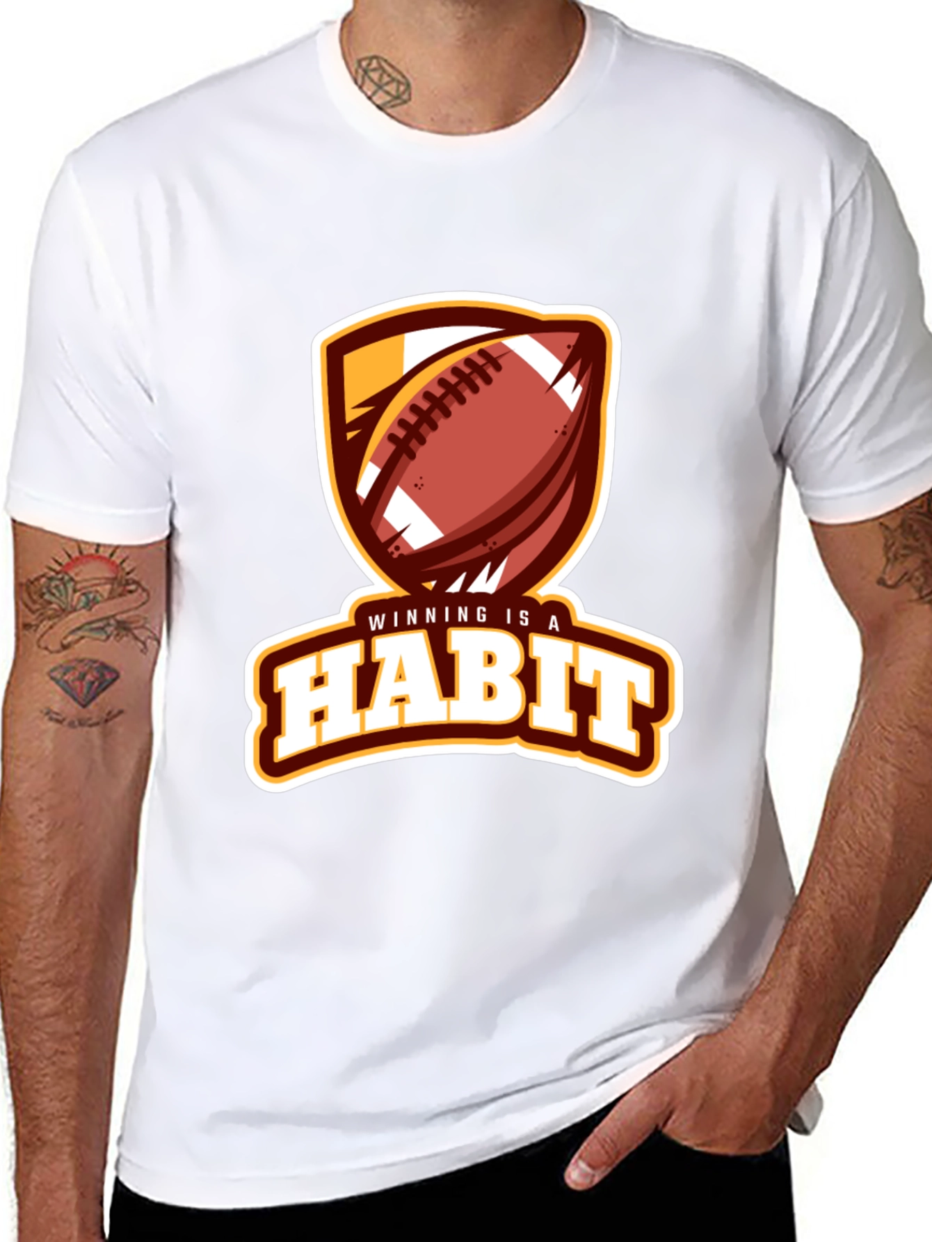 Winning is a Habit Football Graphic Tee