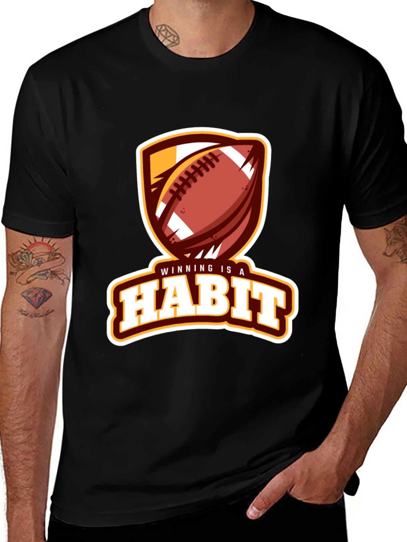 Winning is a Habit Football Graphic Tee