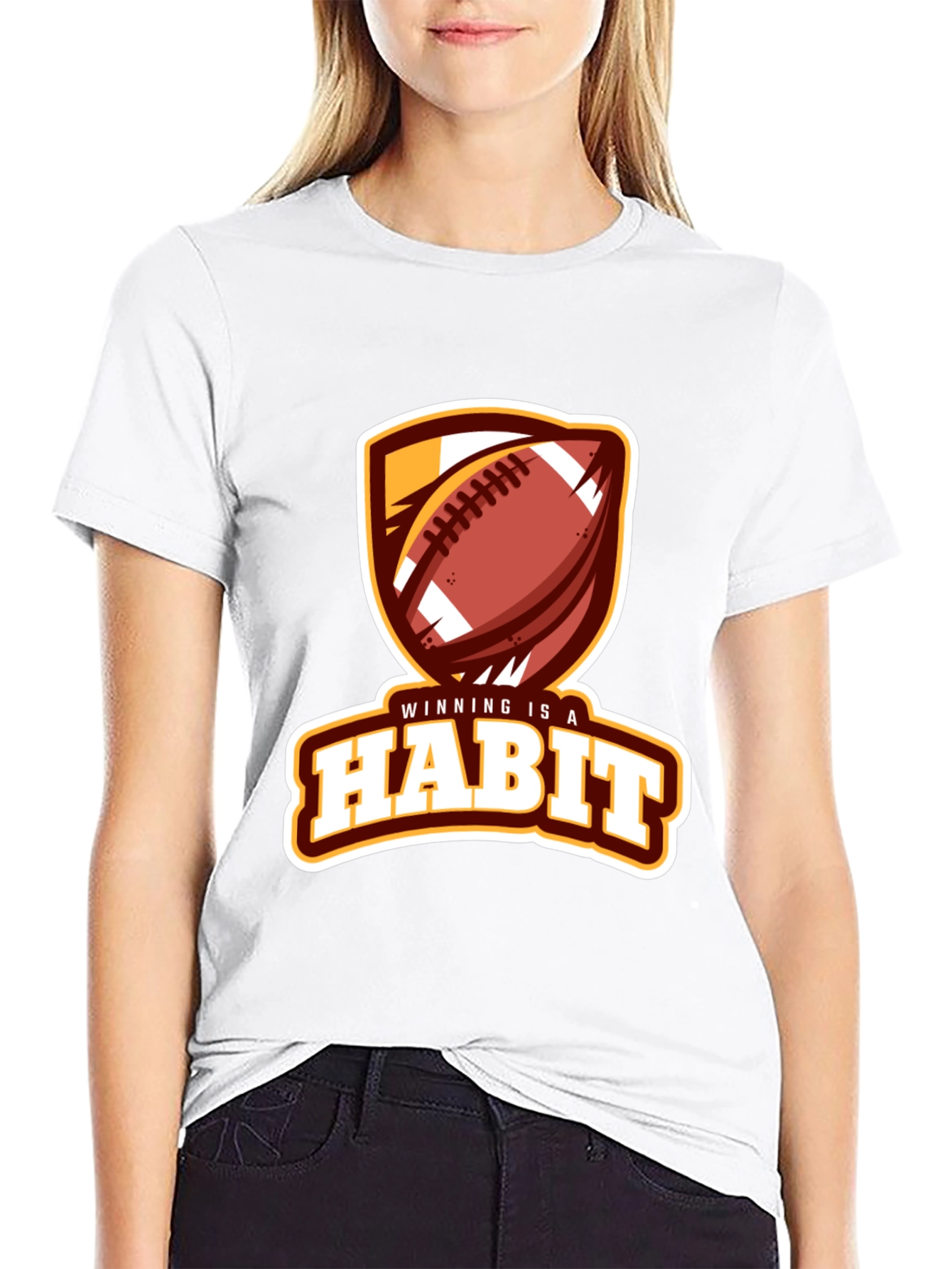 Winning is a Habit Football Graphic Tee