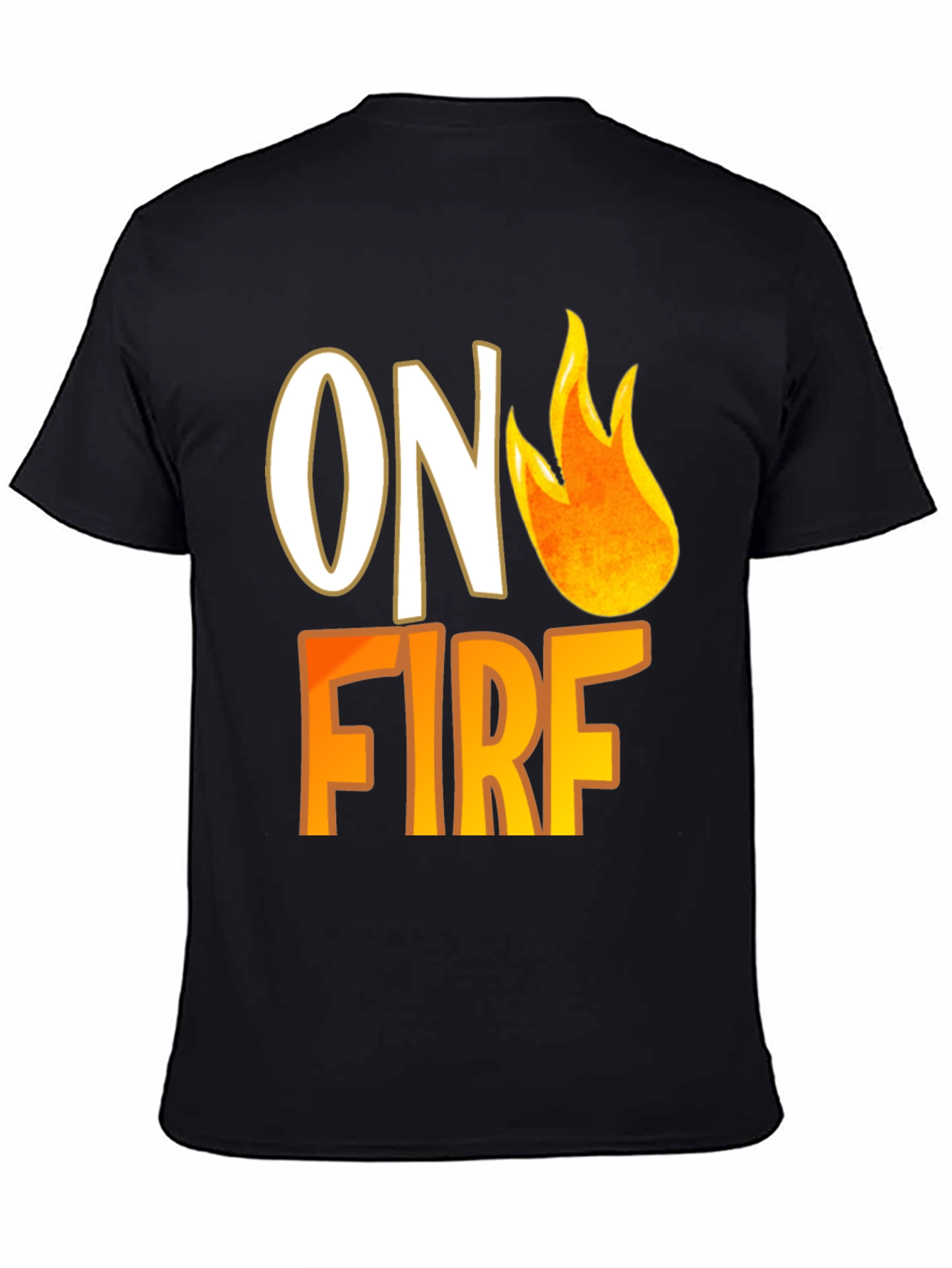On Fire Graphic Tee - Trendy Casual T-Shirt