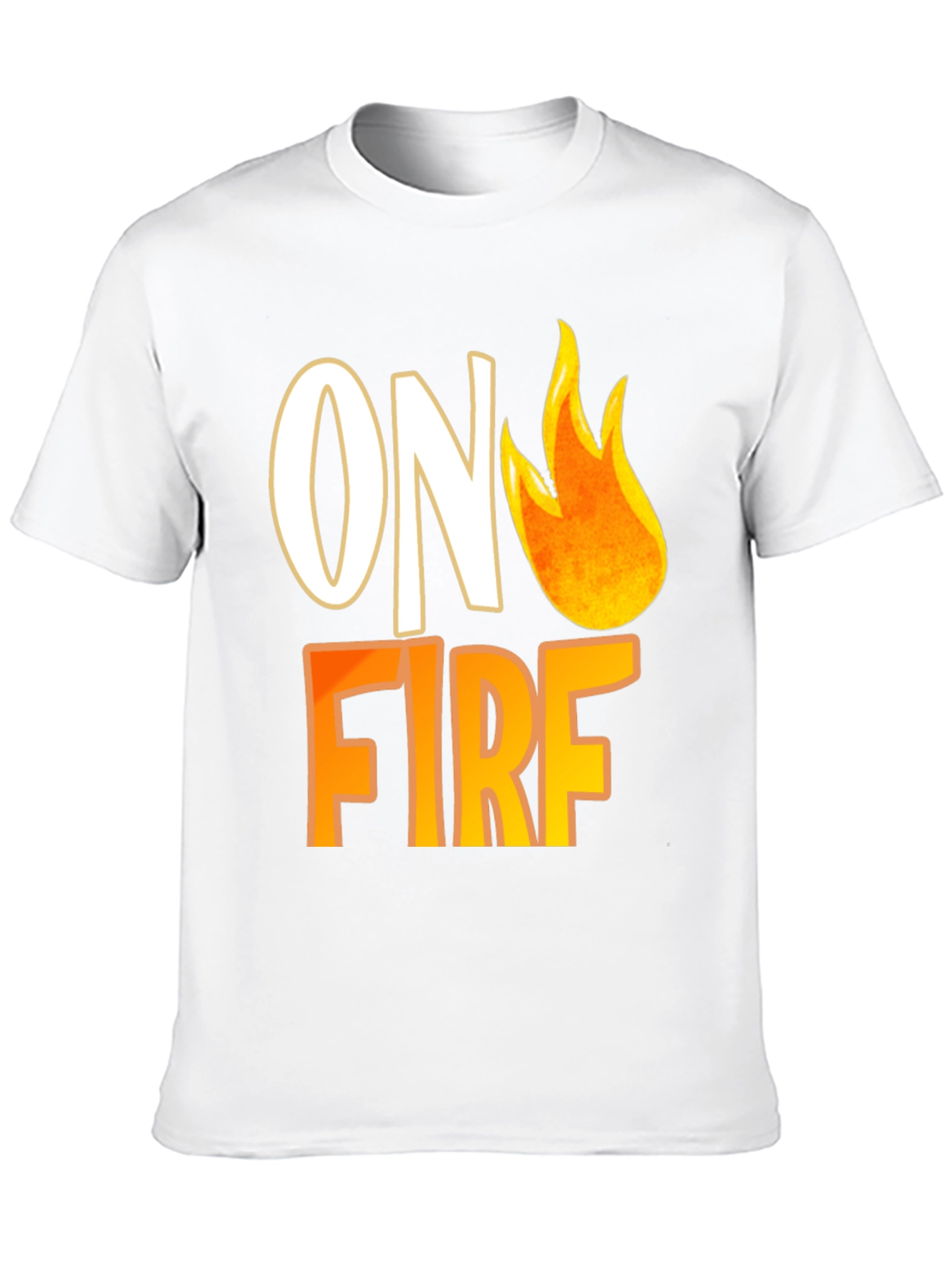On Fire Graphic Tee - Trendy Casual T-Shirt