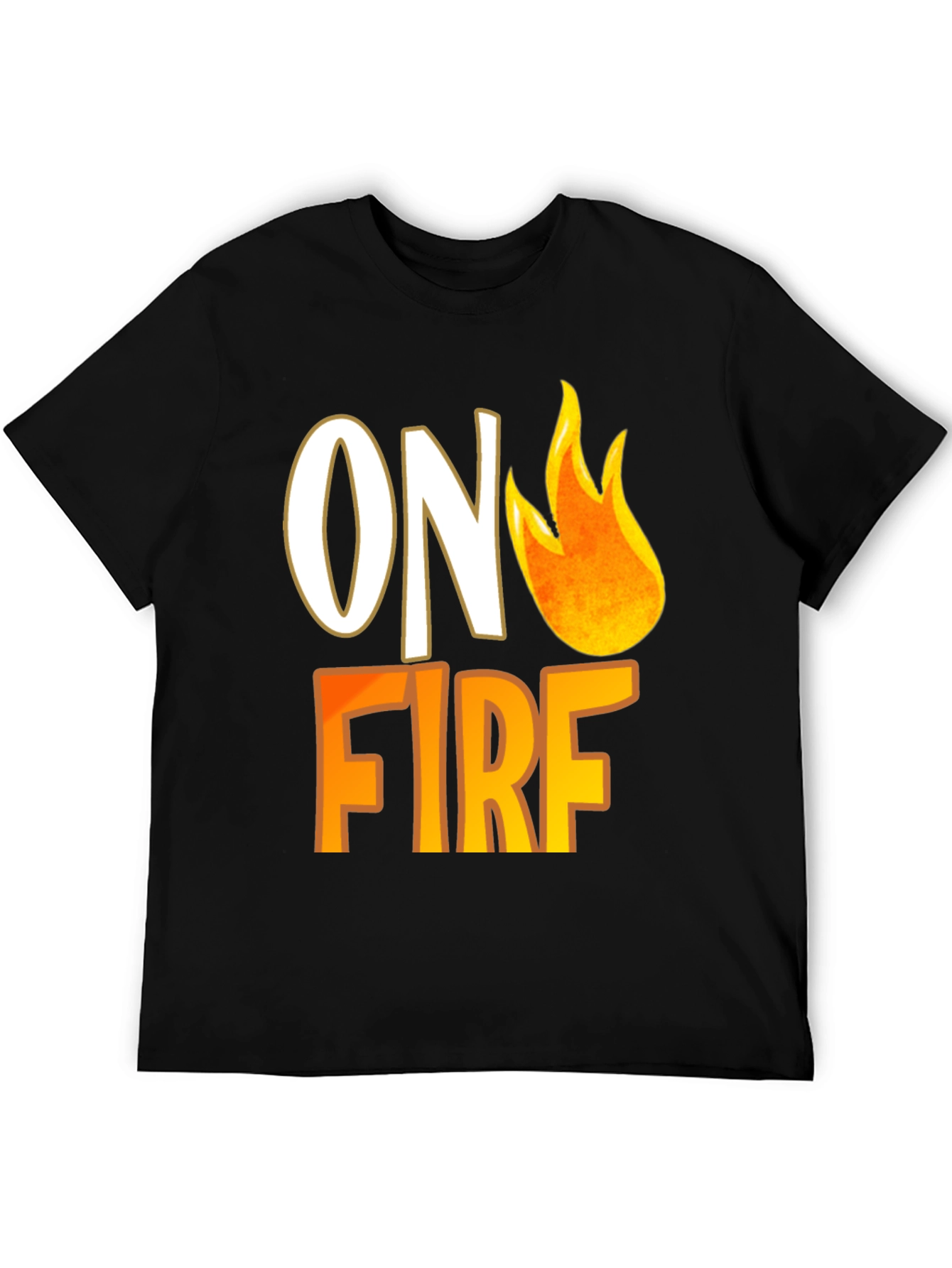 On Fire Graphic Tee - Trendy Casual T-Shirt