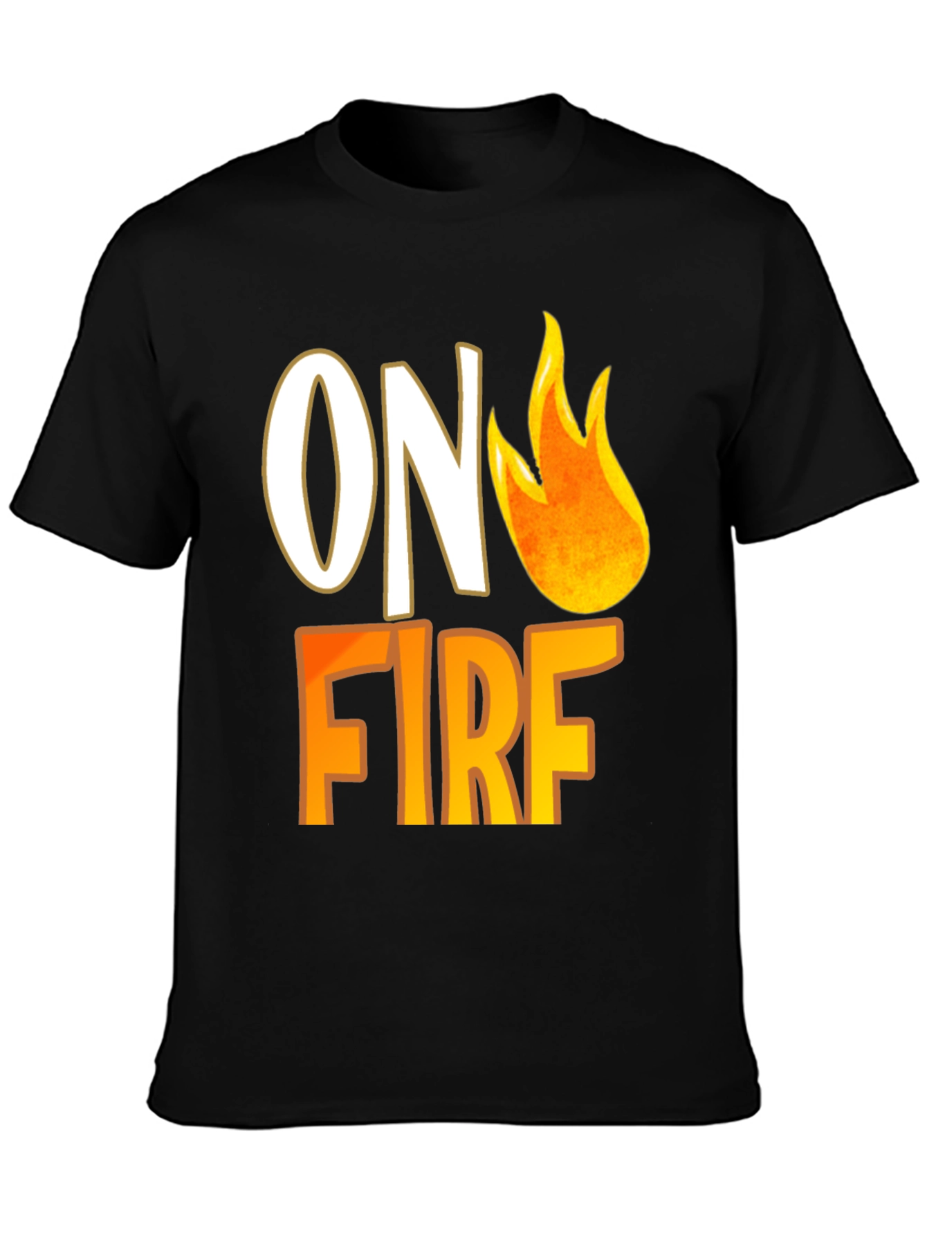On Fire Graphic Tee - Trendy Casual T-Shirt