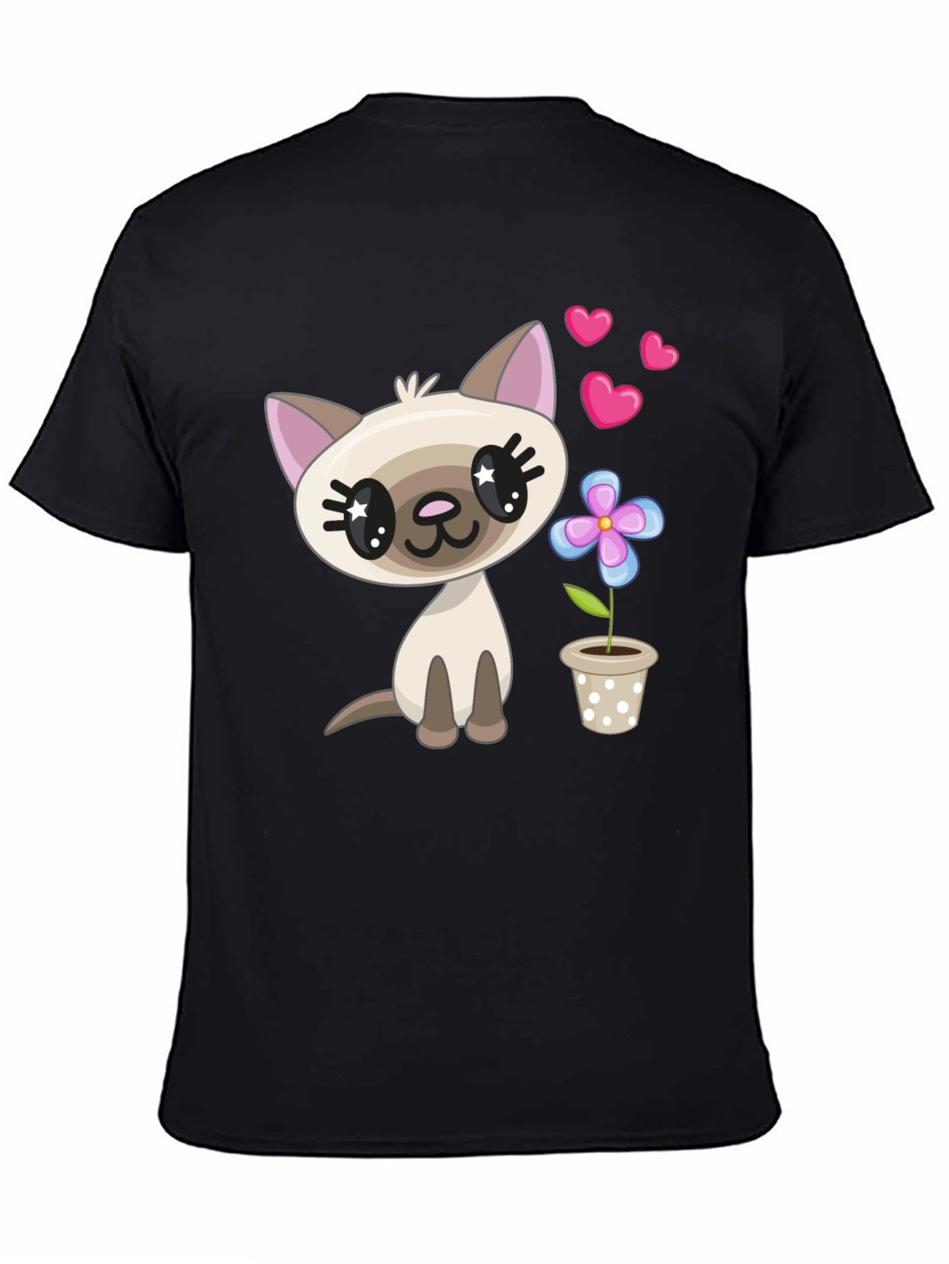 Cute Cartoon Cat T-Shirt - Stylish Graphic Tee