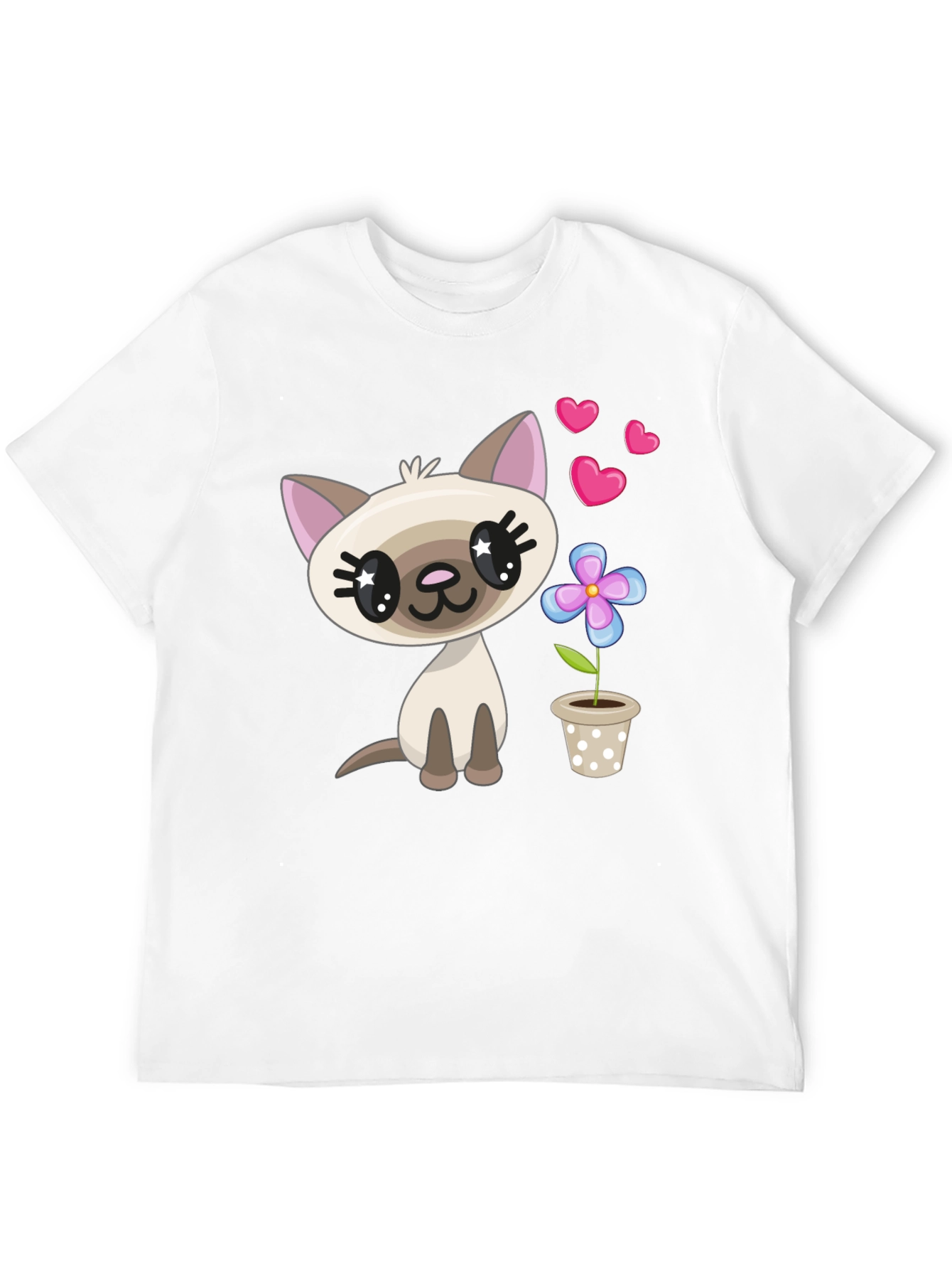 Cute Cartoon Cat T-Shirt - Stylish Graphic Tee