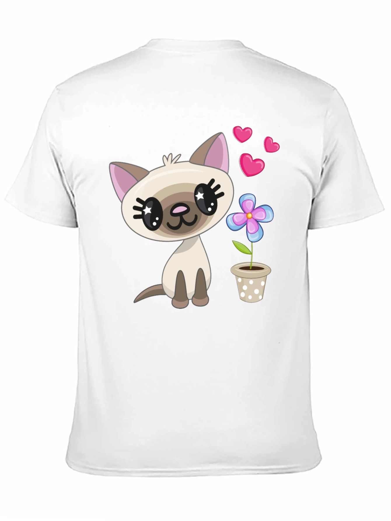 Cute Cartoon Cat T-Shirt - Stylish Graphic Tee