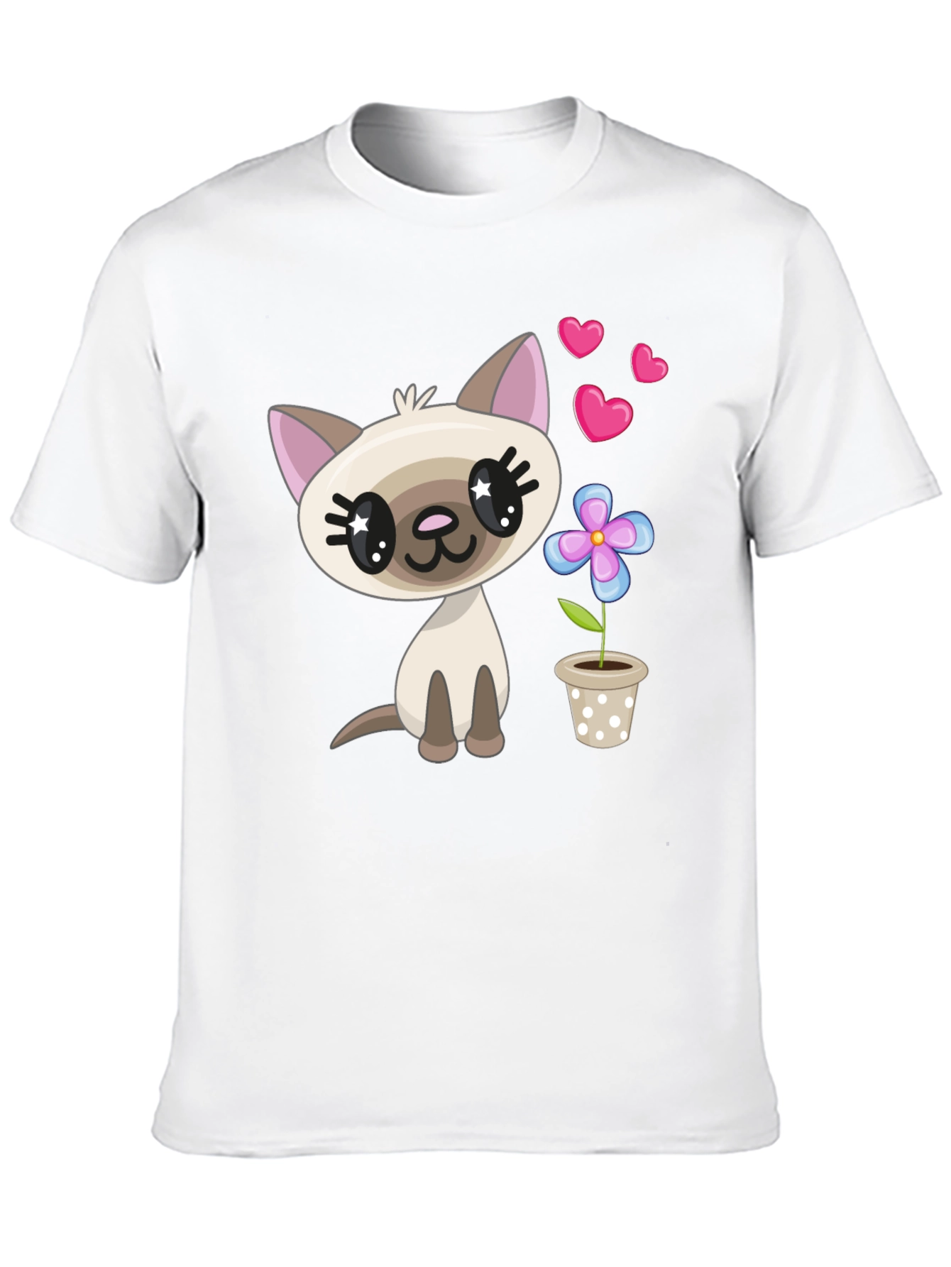 Cute Cartoon Cat T-Shirt - Stylish Graphic Tee