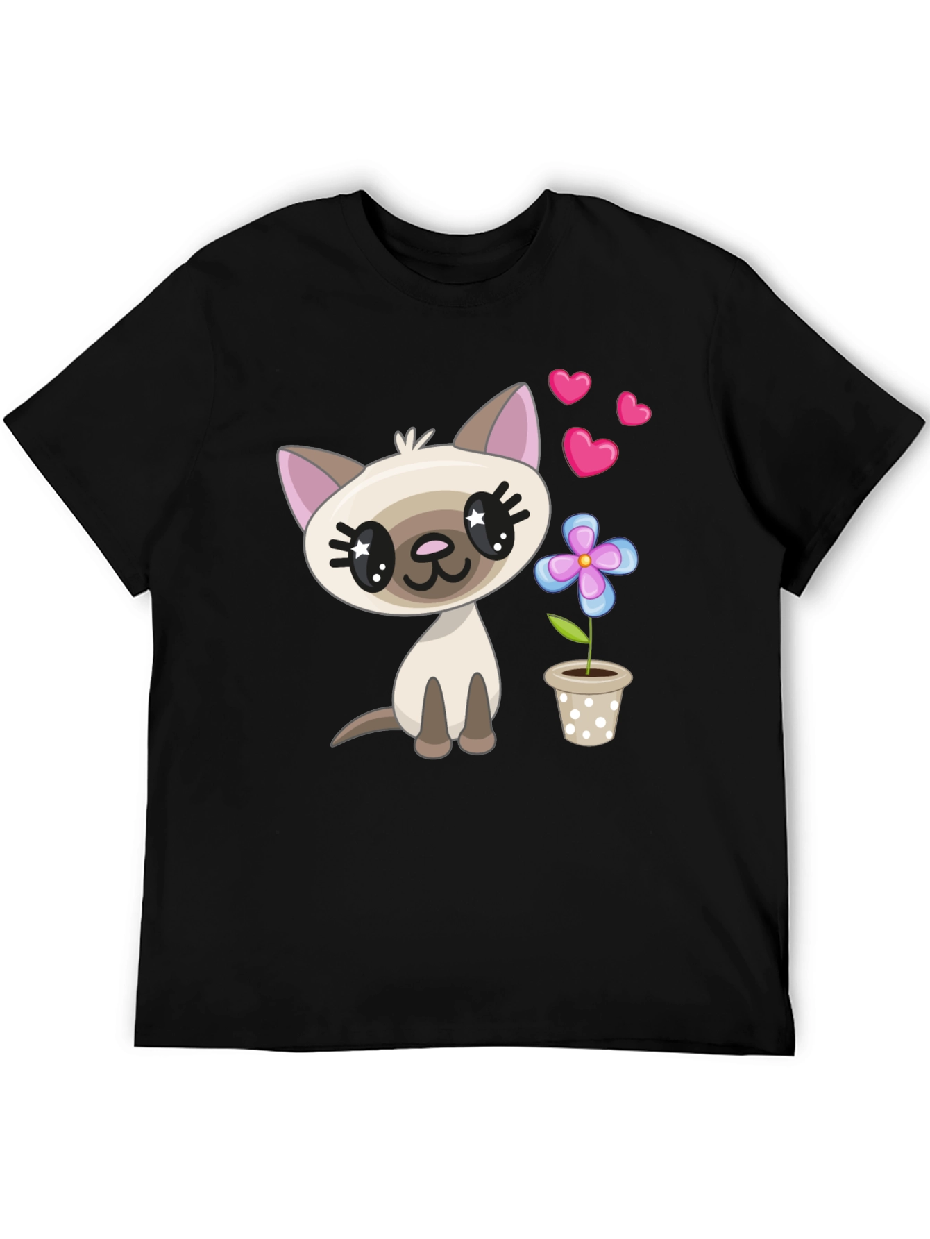 Cute Cartoon Cat T-Shirt - Stylish Graphic Tee