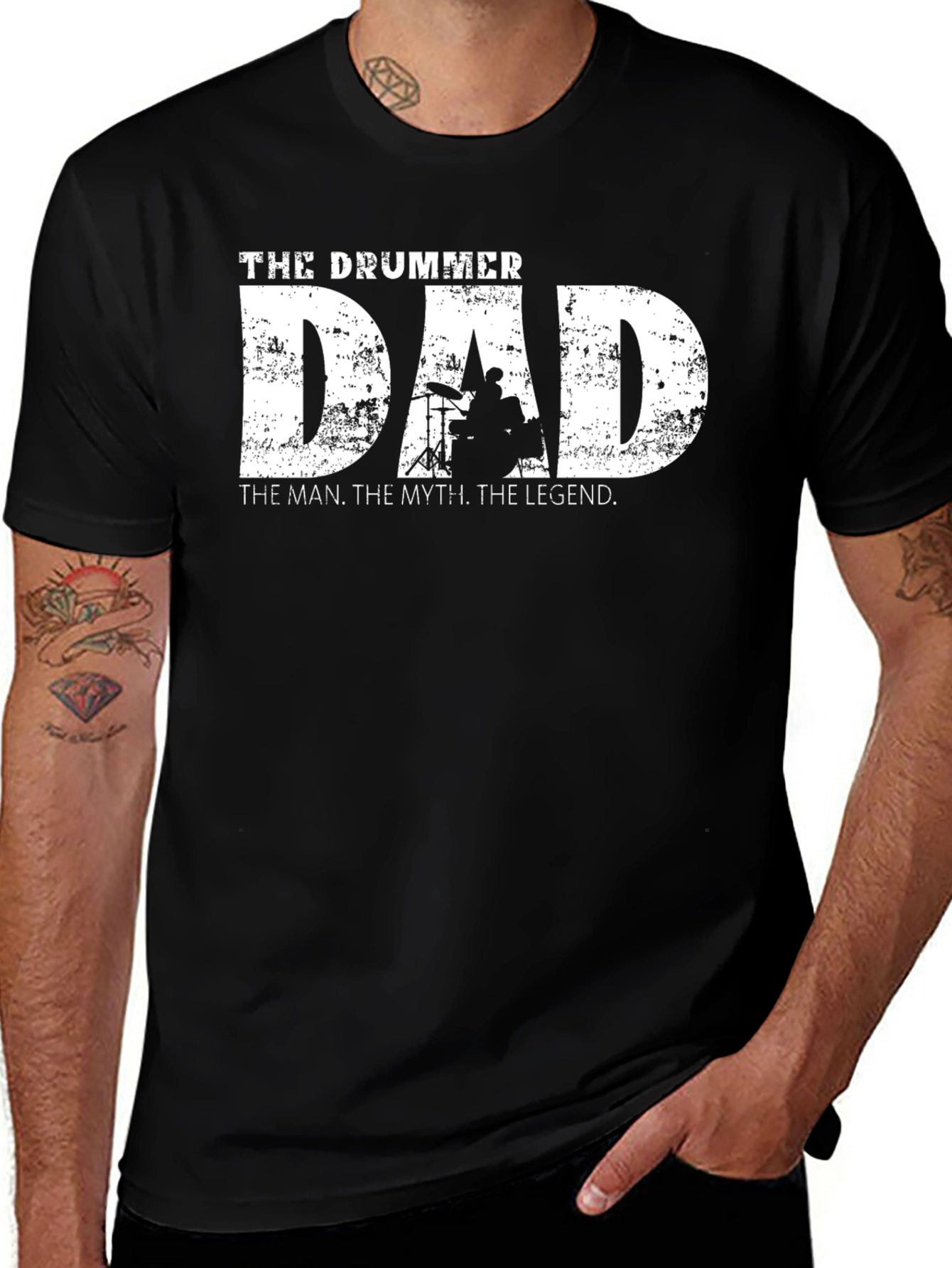 The Drummer Dad T-Shirt - Legend Myth Man