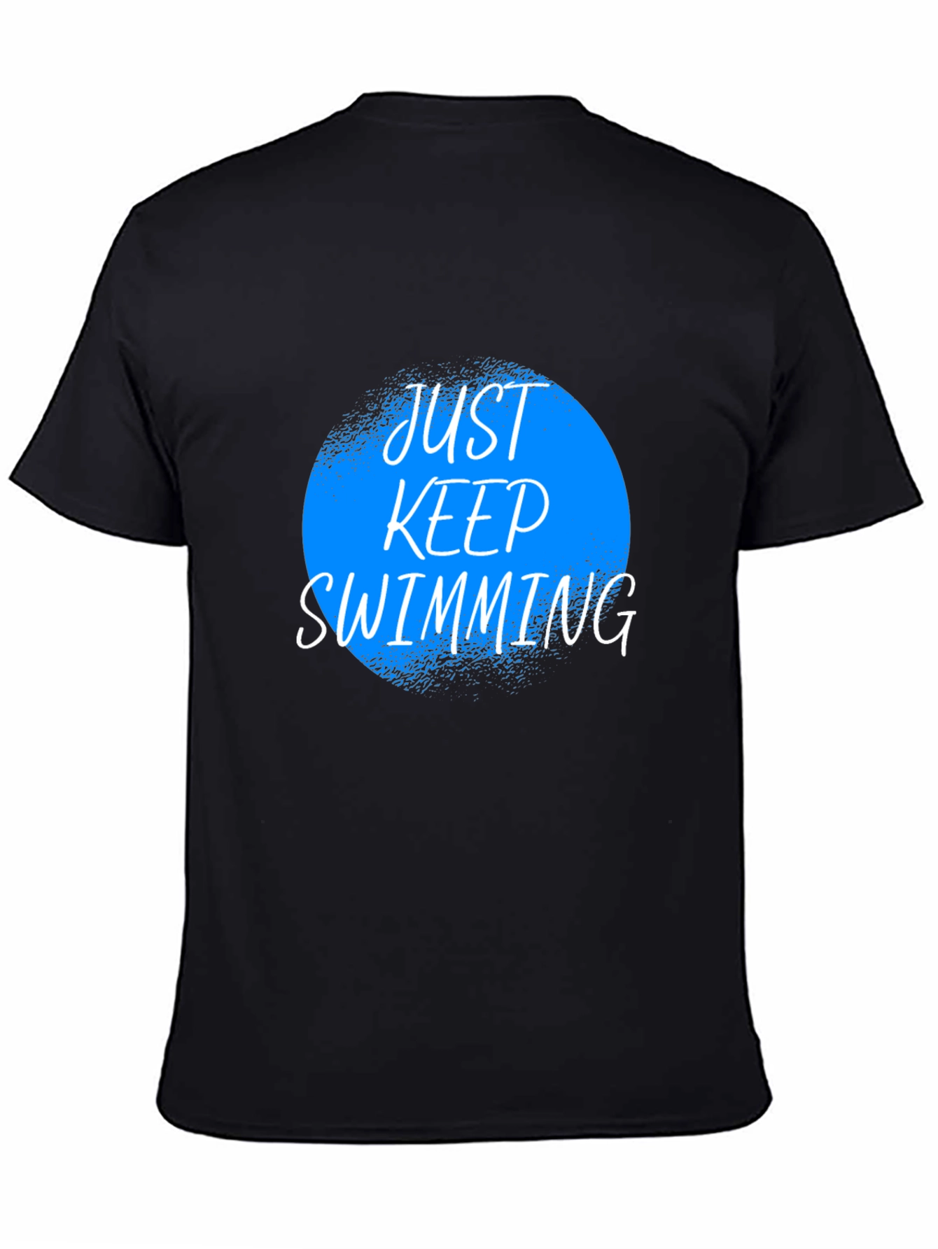 Just Keep Swimming Graphic Tee - Black