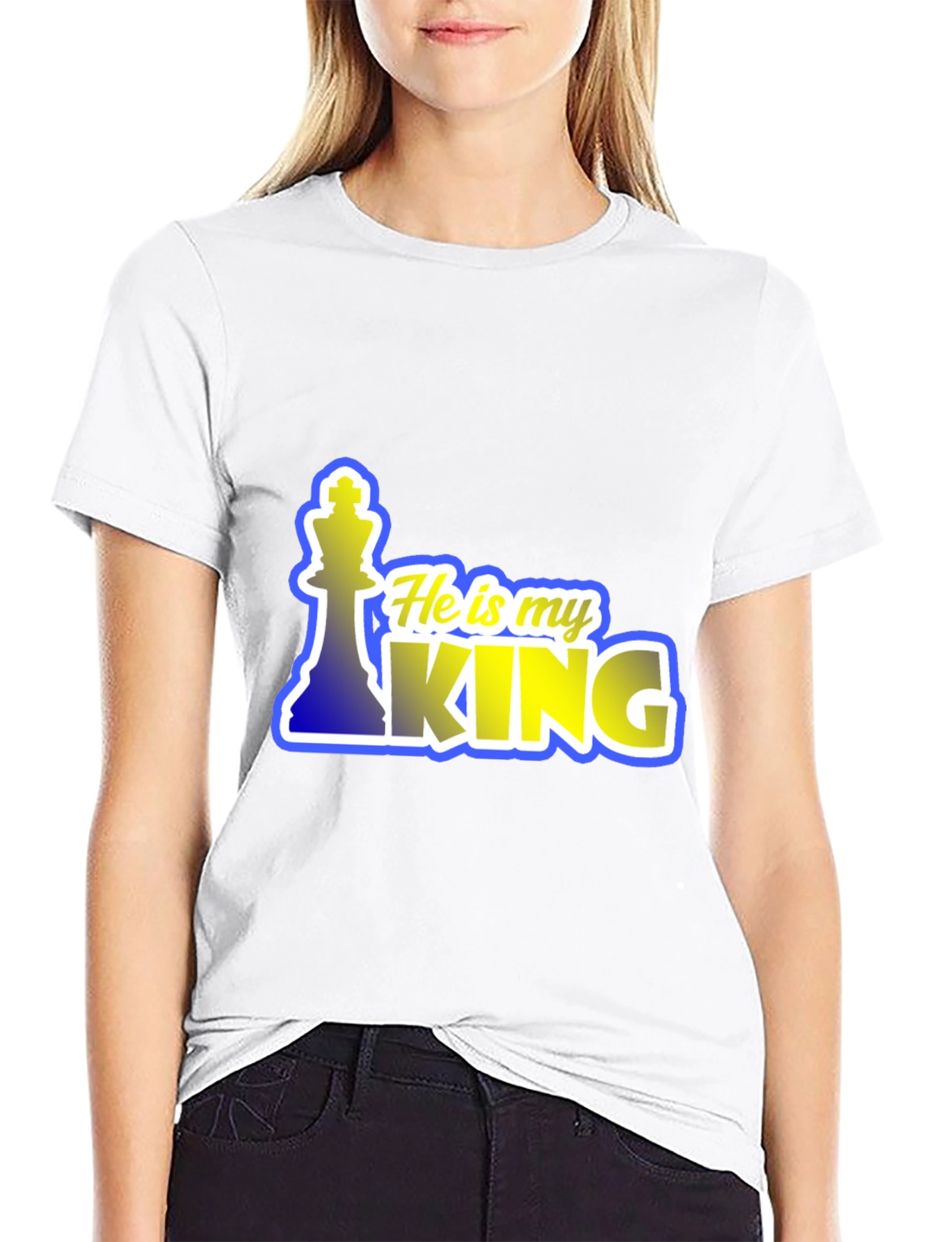 He is my King Chess Piece Graphic T-Shirt