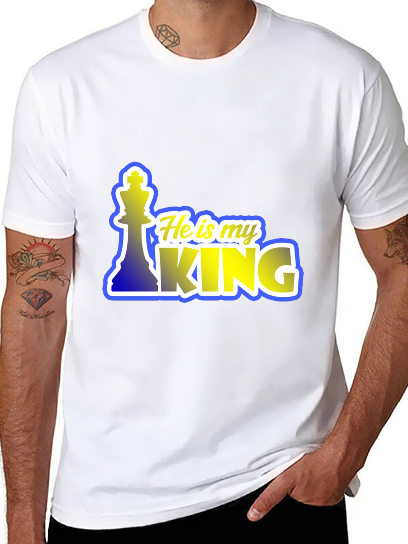 He is my King Chess Piece Graphic T-Shirt