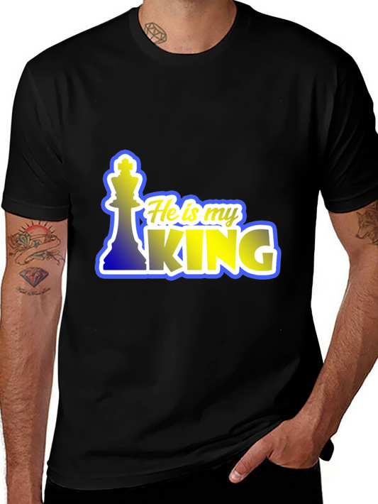He is my King Chess Piece Graphic T-Shirt