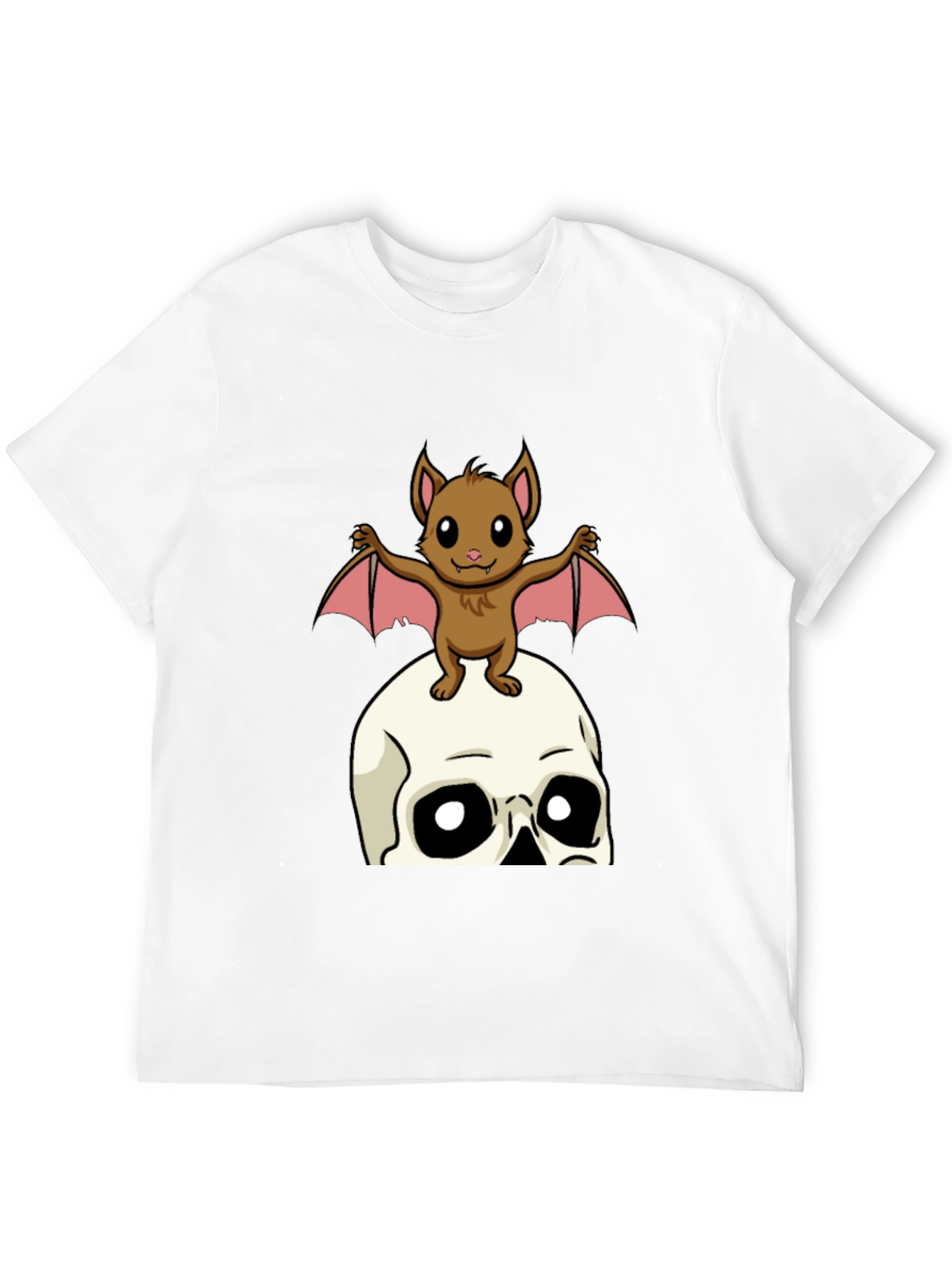 Skull and Bat Graphic T-Shirt