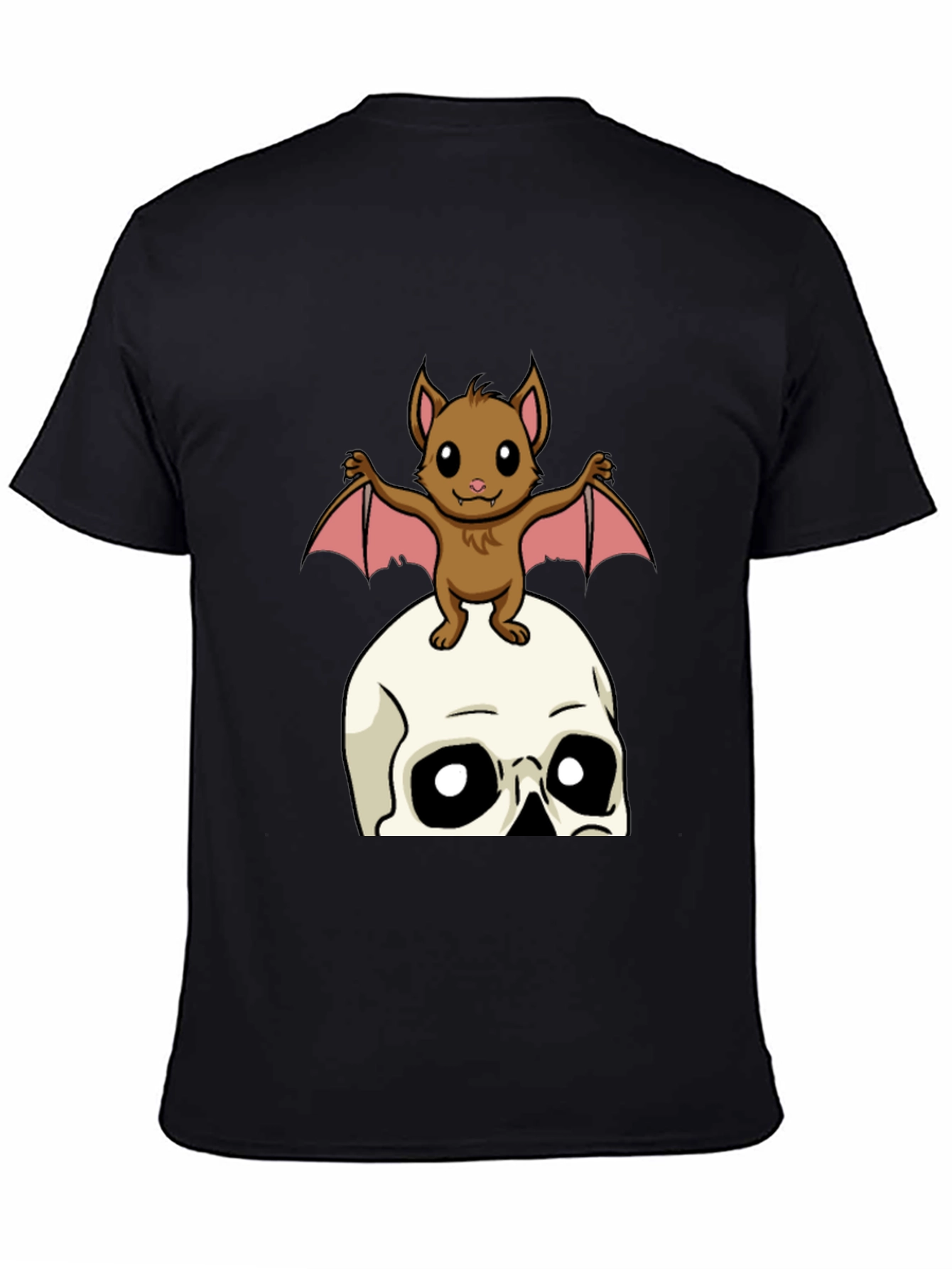 Skull and Bat Graphic T-Shirt